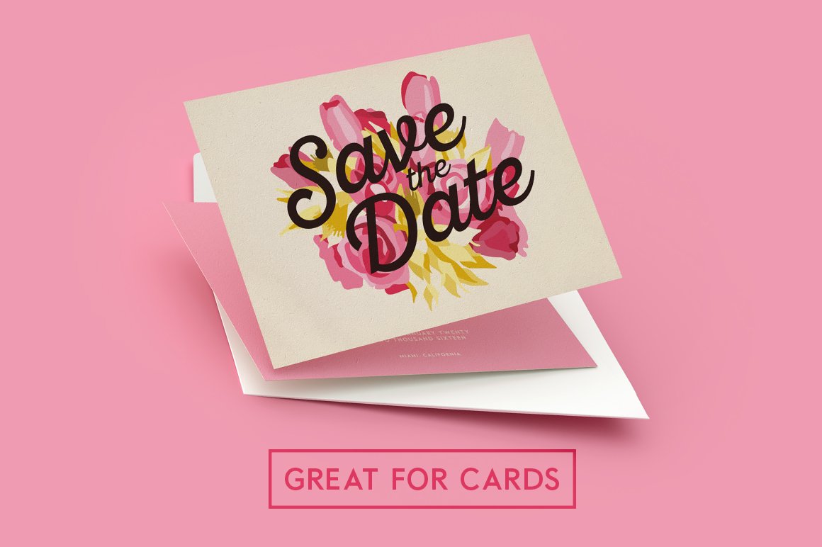 35个粉色婚礼元素矢量图案设计素材 Pink Wedding Illustrations Bundle_img_2