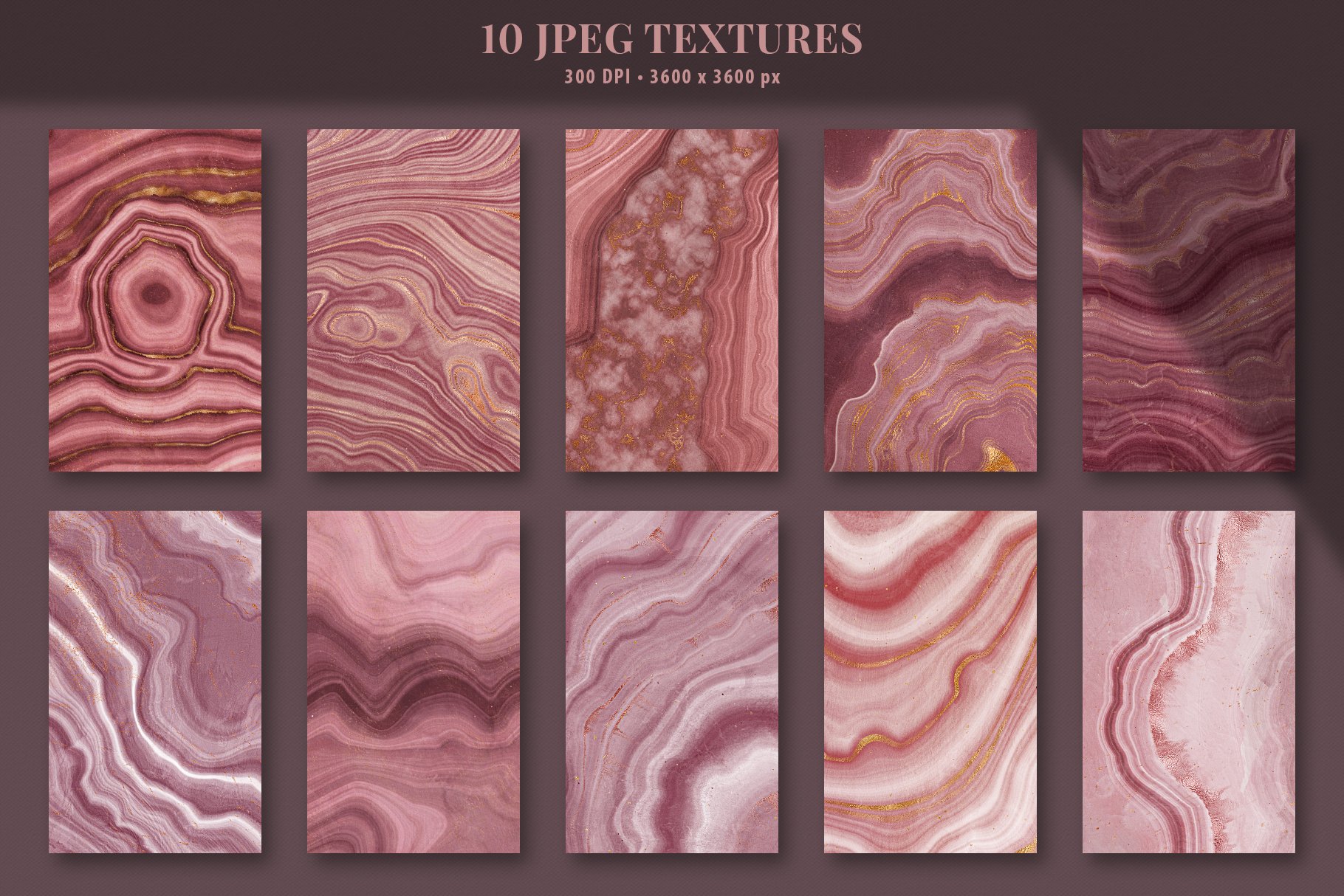 高清柔和粉色玛瑙纹理背景PNG免抠图片素材 Pink Agate Illustrations & Textures_img_2