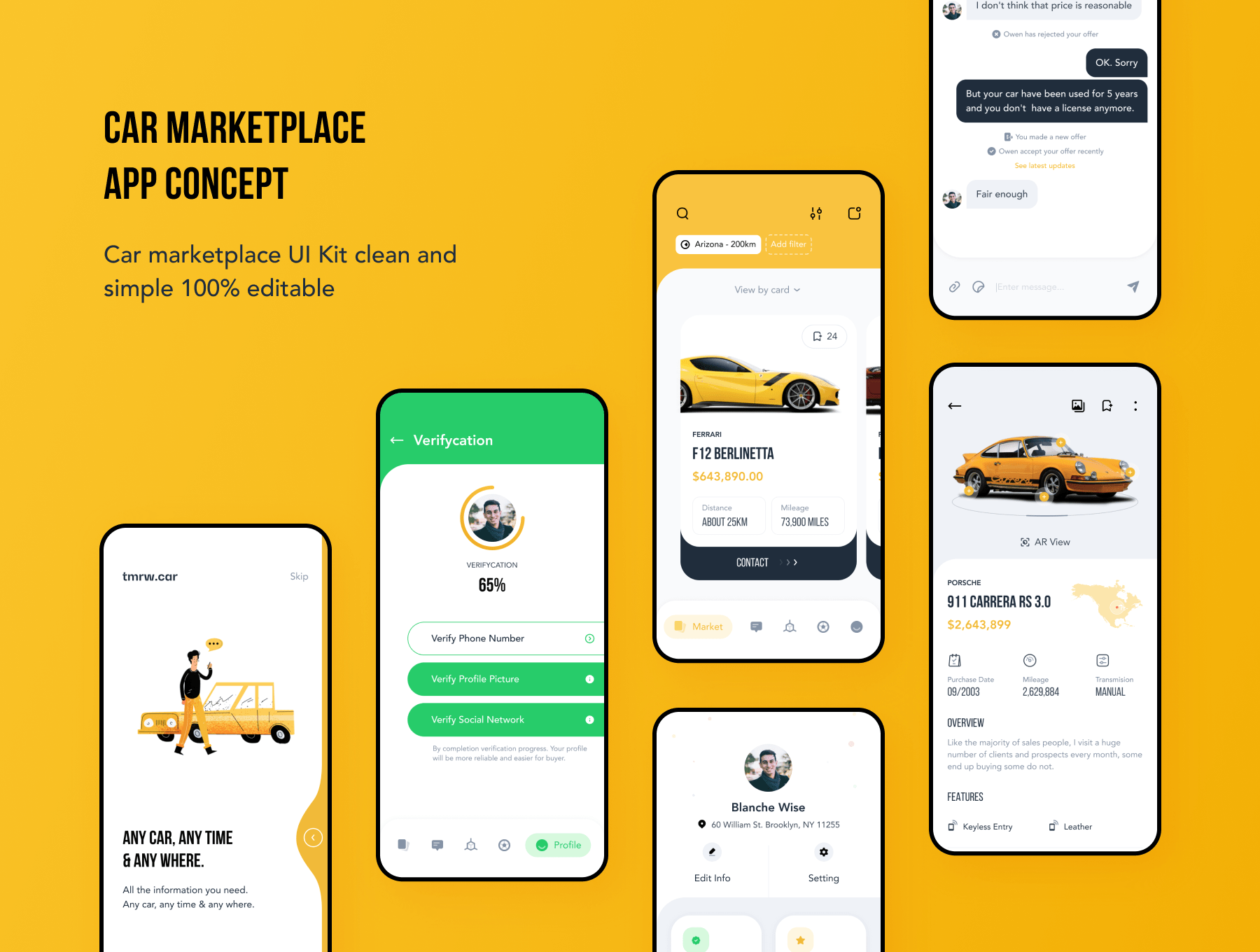 汽车在线销售服务应用程序APP UI套件 tmrw.car - Car Marketplace UI Kit_img_2