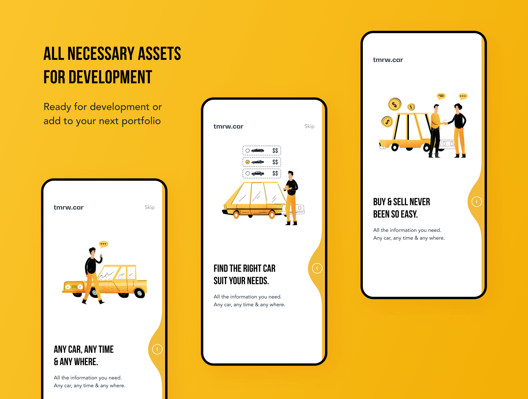 汽车在线销售服务应用程序APP UI套件 tmrw.car - Car Marketplace UI Kit_img_2