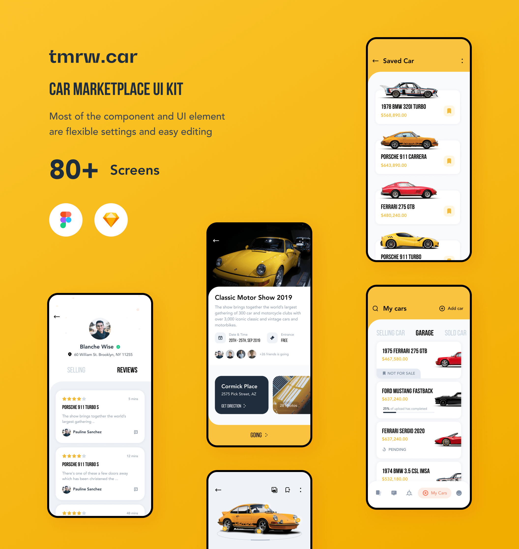 汽车在线销售服务应用程序APP UI套件 tmrw.car - Car Marketplace UI Kit_img_2