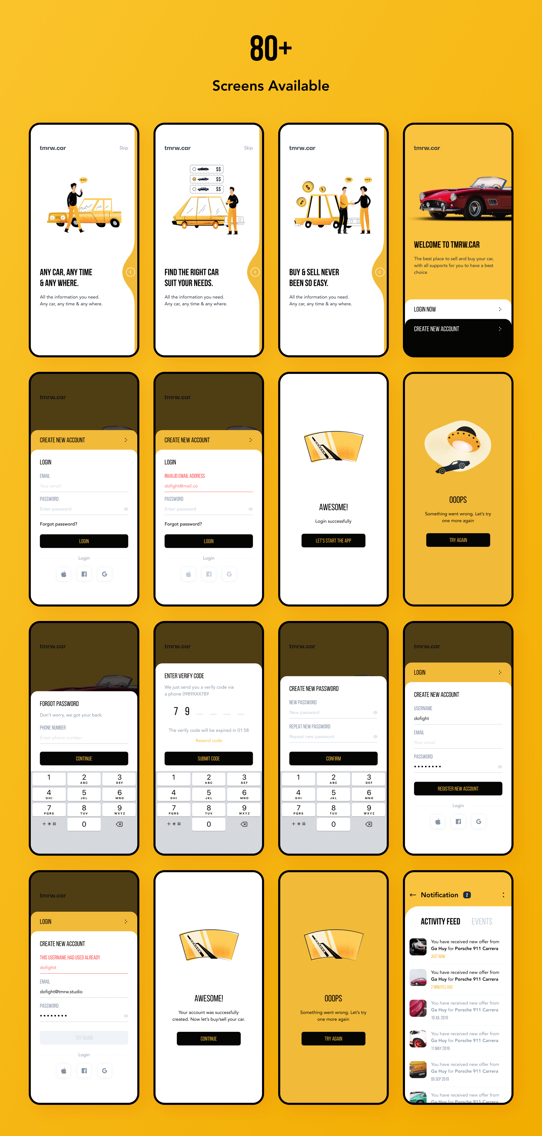 汽车在线销售服务应用程序APP UI套件 tmrw.car - Car Marketplace UI Kit_img_2