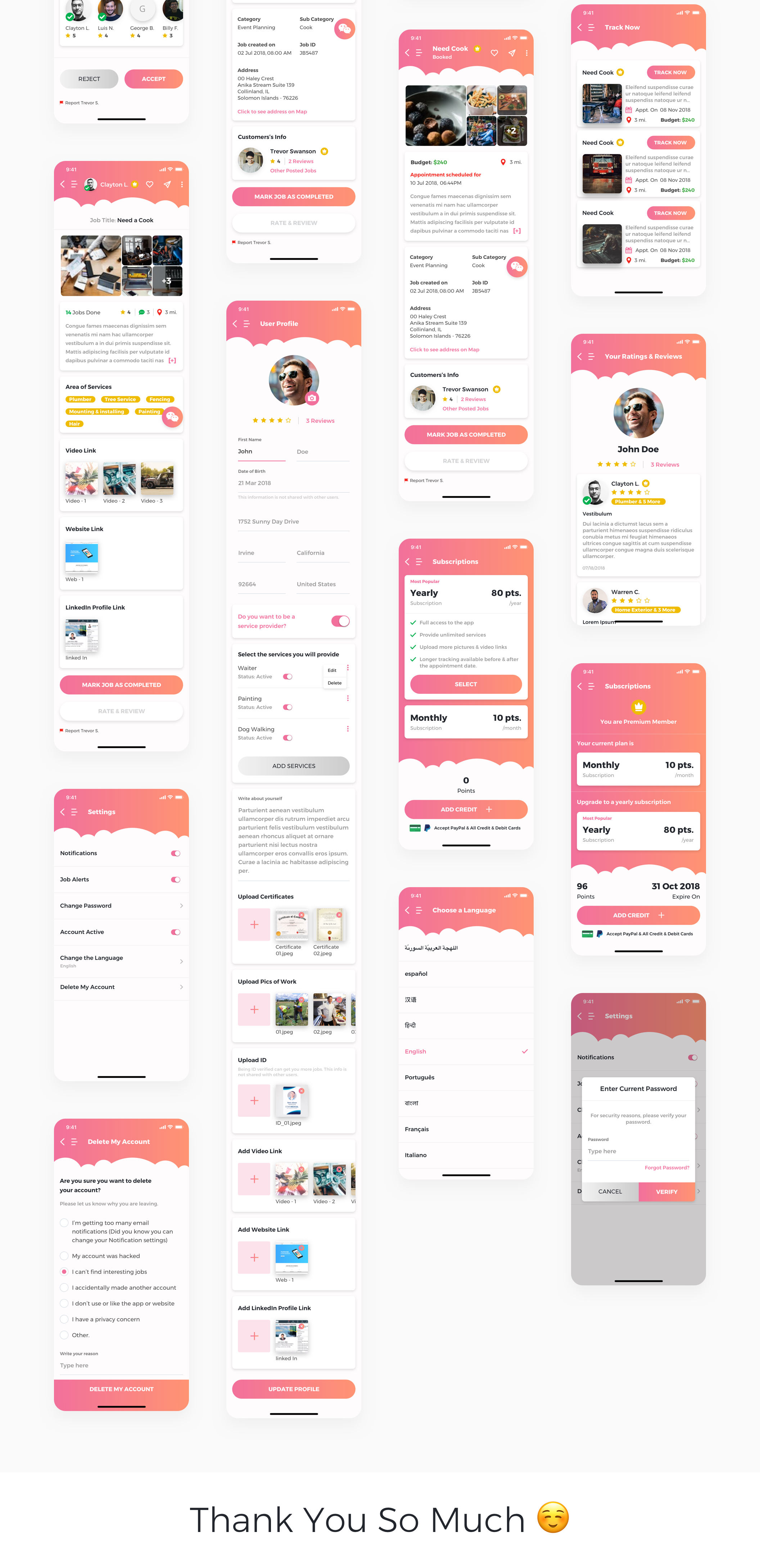 求职家政服务应用APP设计UI套件 JobInsta UI Kit_img_2