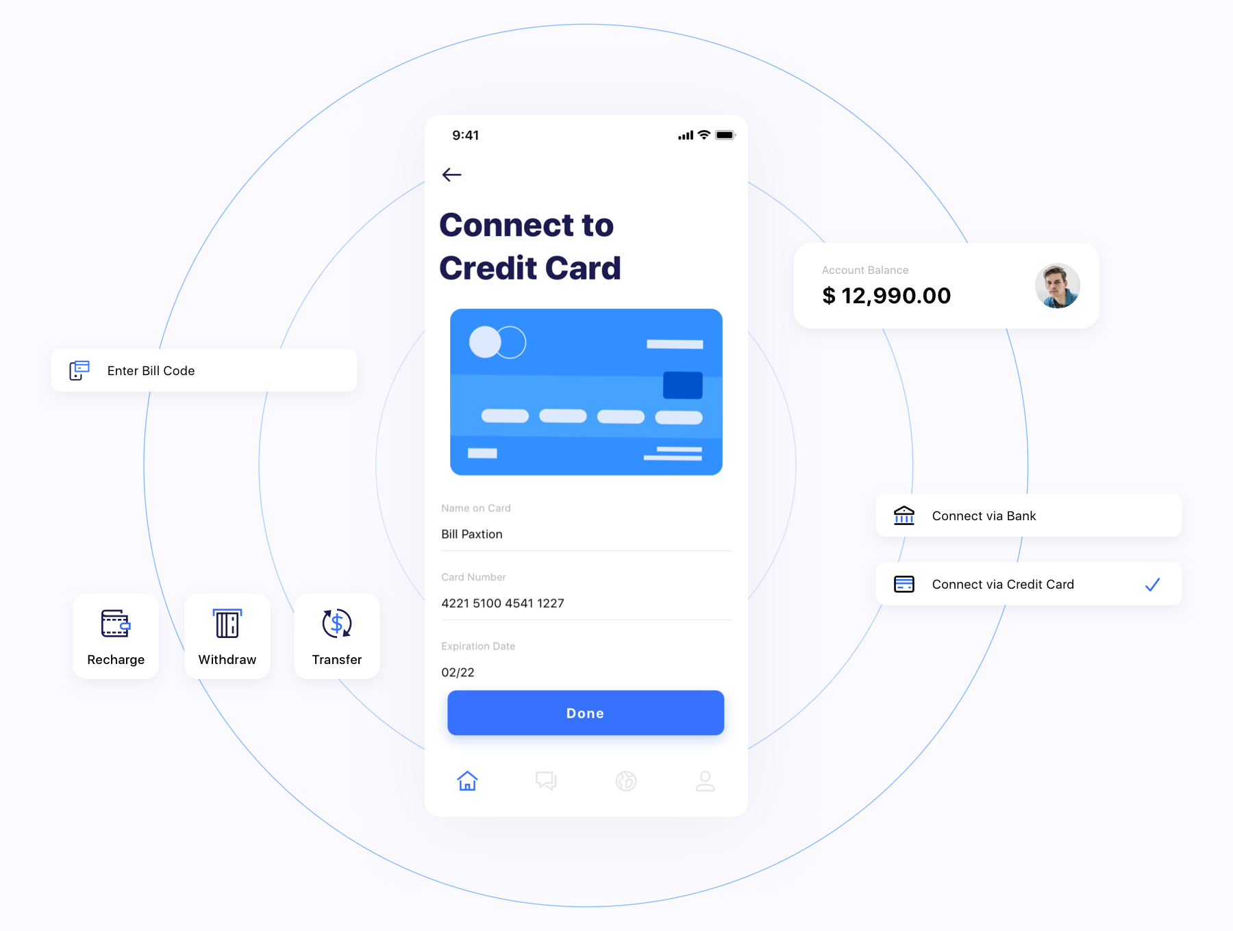 银行金融电子钱包应用APP UI套件 Kard | e-Wallet App Ui Kit_img_2