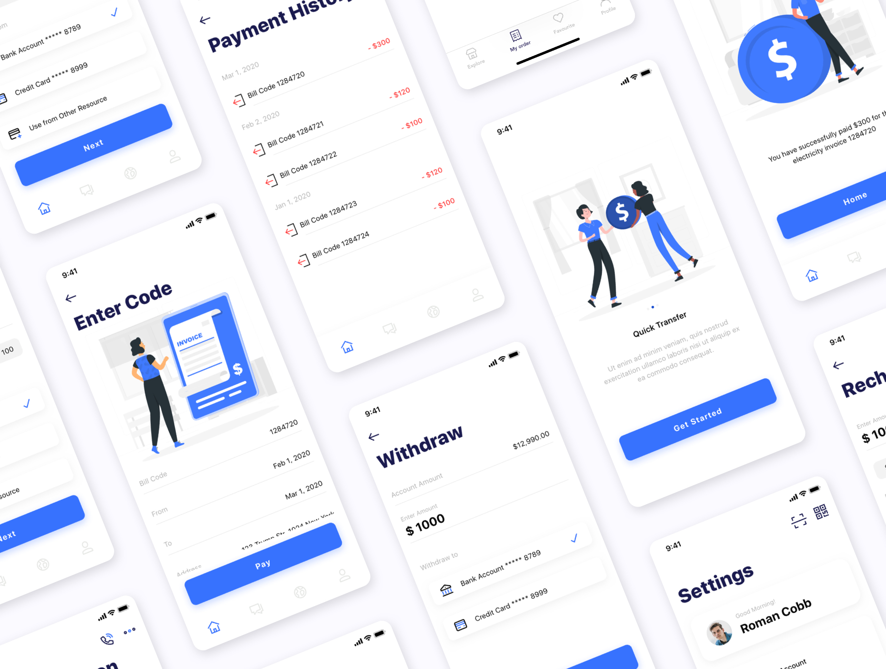 银行金融电子钱包应用APP UI套件 Kard | e-Wallet App Ui Kit_img_2