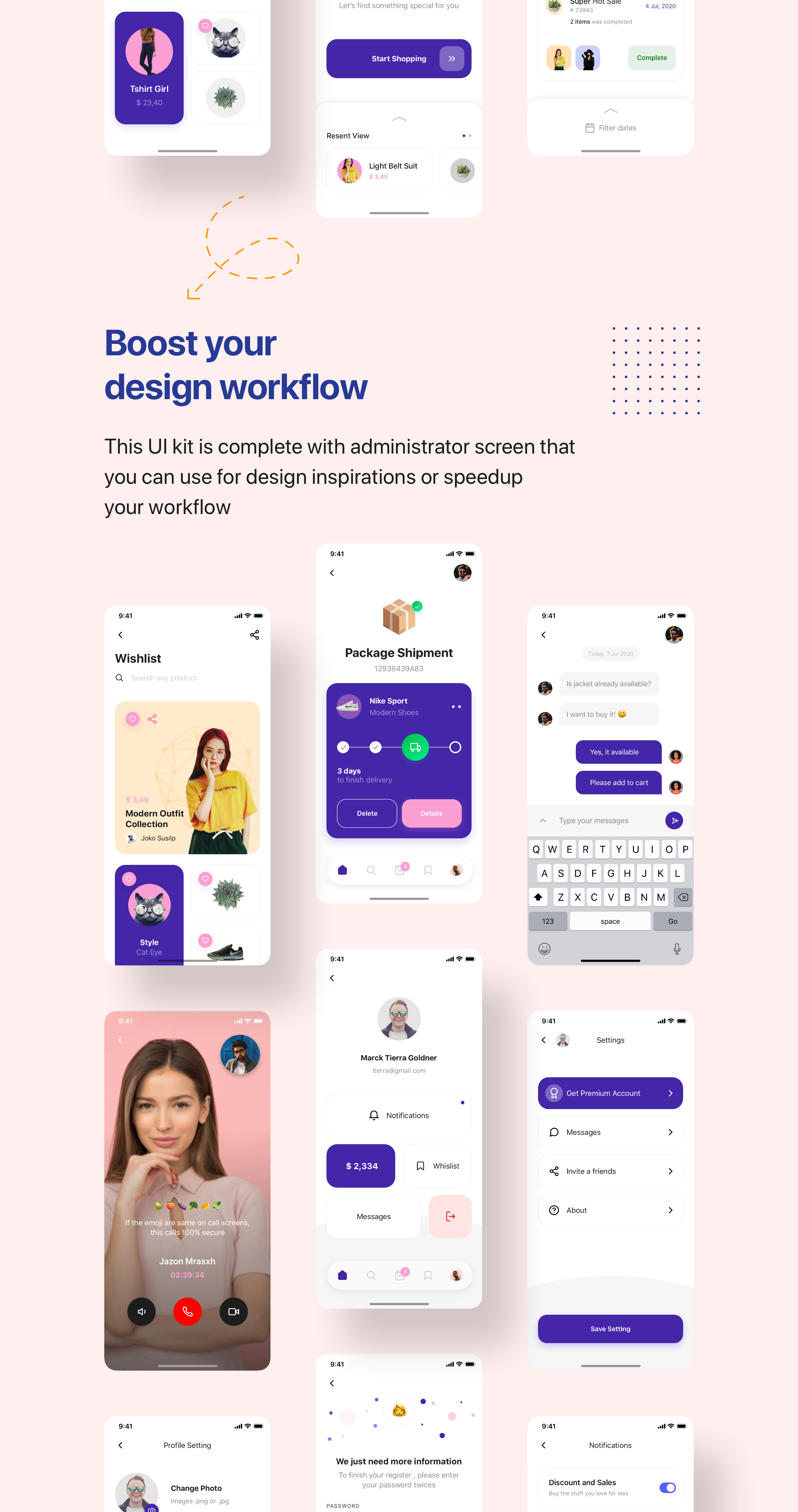 时装电子商城iOS应用程序APP UI套件SKETCH模板 Alora Fashion Shop UI Kit_img_2