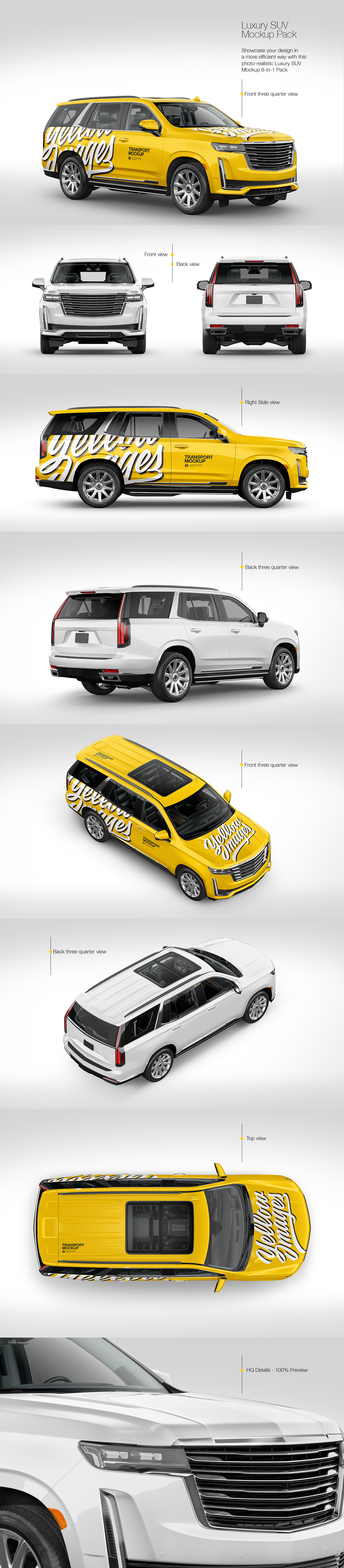 8款豪华SUV商务车设计展示样机模板 Luxury SUV Mockup Pack_img_2