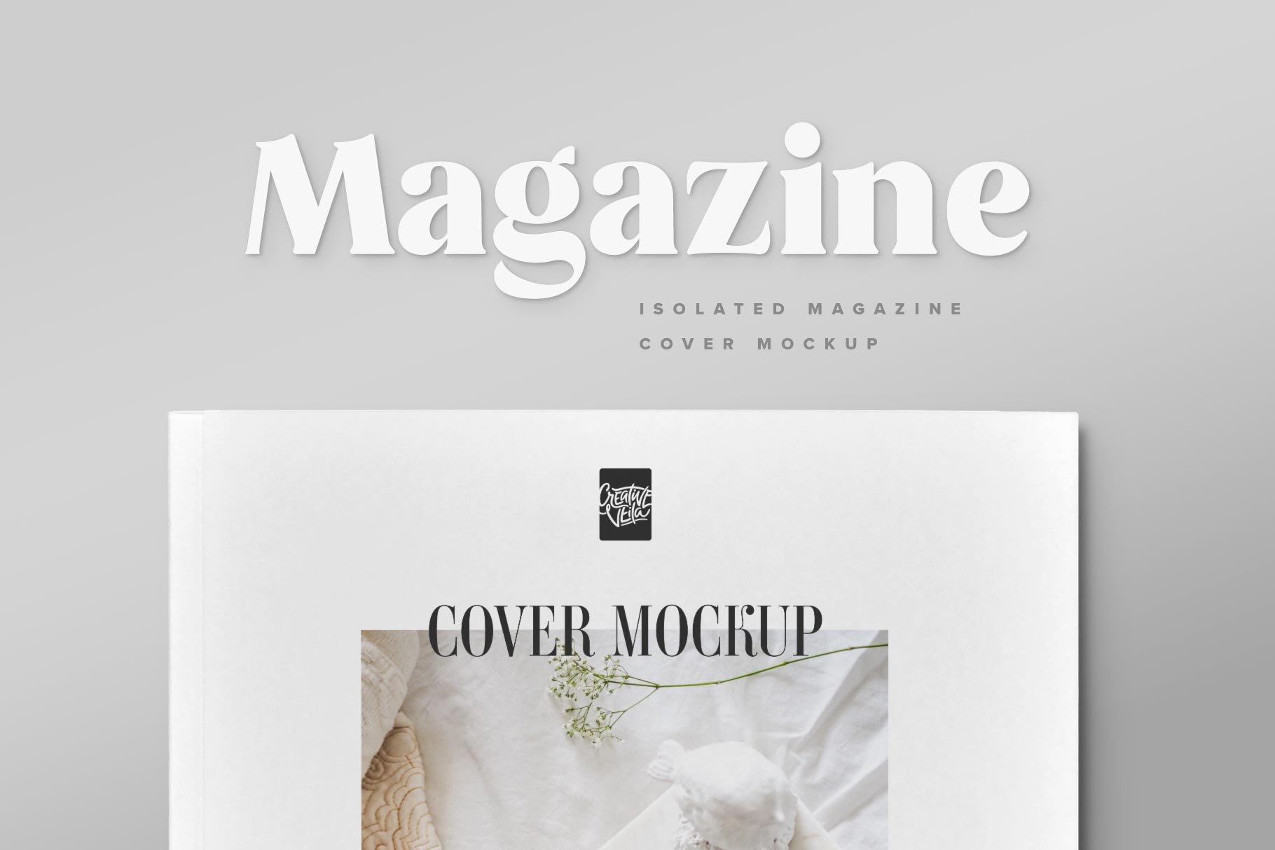 精美杂志画册设计展示样机模板 Magazine Cover Mockup Set_img_2