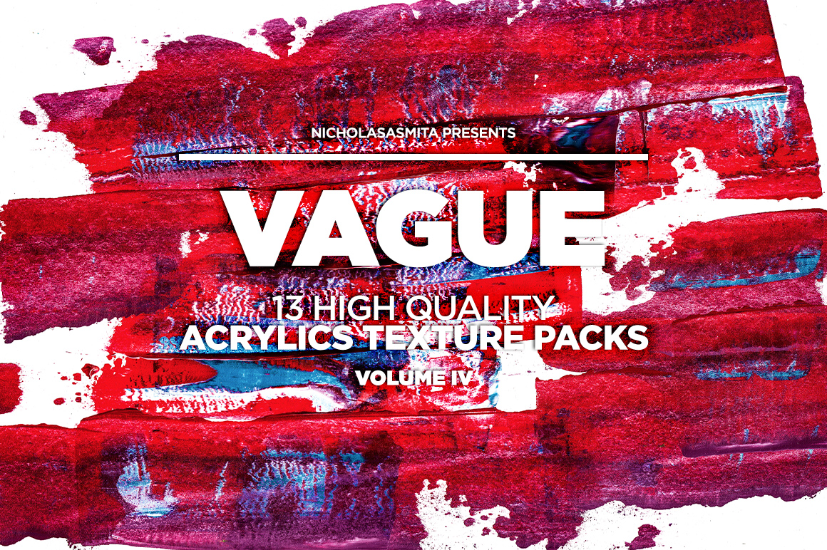 13款高清抽象丙烯酸涂料背景纹理图片素材 Vague IV: 13 Acrylics Textures_img_2