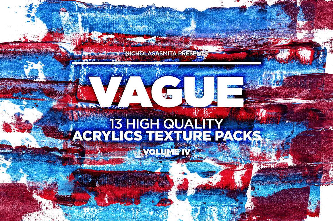 13款高清抽象丙烯酸涂料背景纹理图片素材 Vague IV: 13 Acrylics Textures_img_2