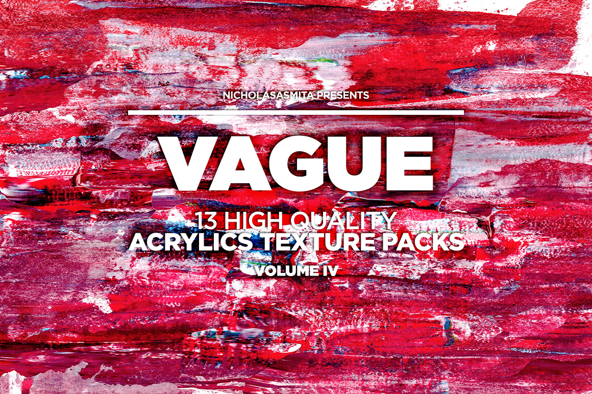 13款高清抽象丙烯酸涂料背景纹理图片素材 Vague IV: 13 Acrylics Textures_img_2