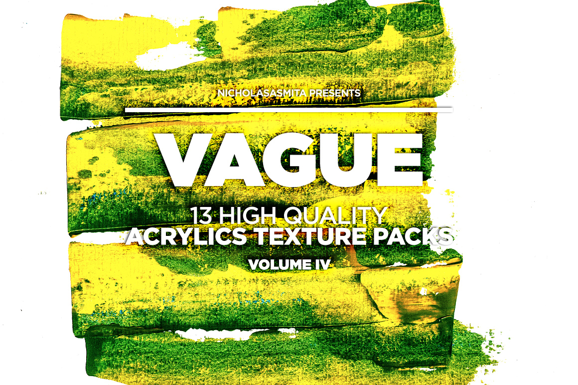 13款高清抽象丙烯酸涂料背景纹理图片素材 Vague IV: 13 Acrylics Textures_img_2