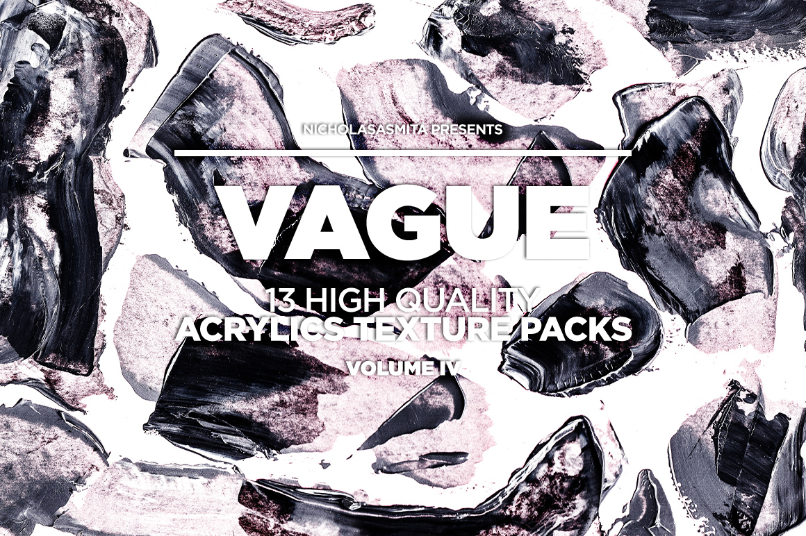 13款高清抽象丙烯酸涂料背景纹理图片素材 Vague IV: 13 Acrylics Textures_img_2