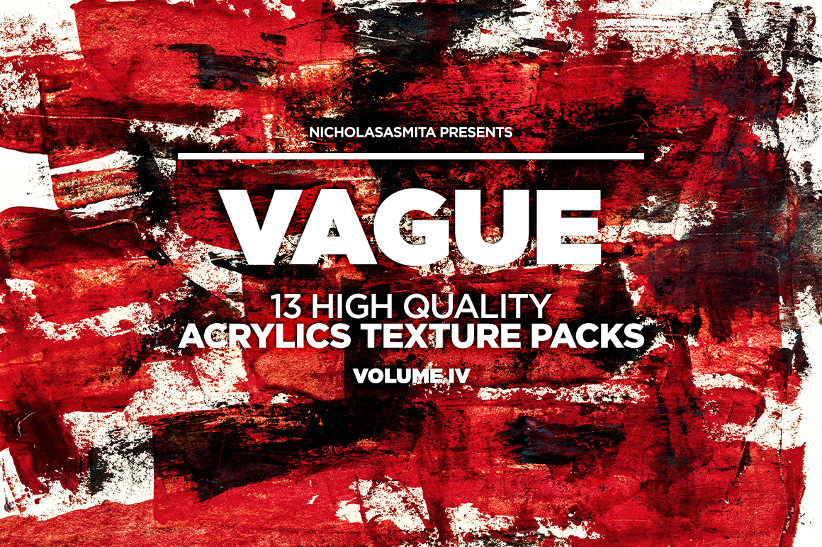 13款高清抽象丙烯酸涂料背景纹理图片素材 Vague IV: 13 Acrylics Textures_img_2