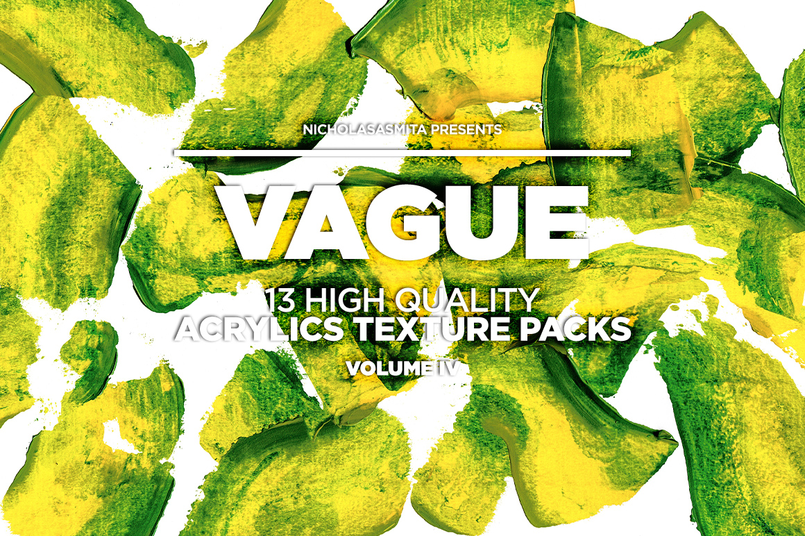 13款高清抽象丙烯酸涂料背景纹理图片素材 Vague IV: 13 Acrylics Textures_img_2
