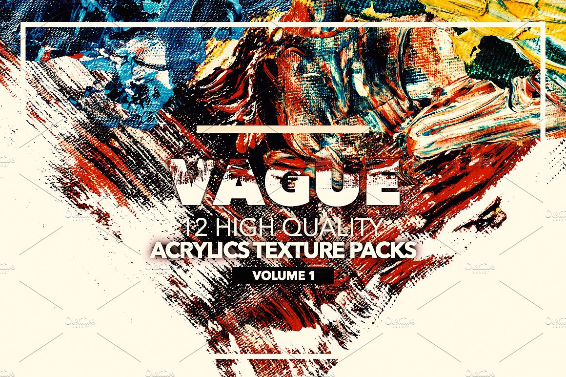 12款高清抽象炫彩丙烯酸涂料海报设计背景纹理图片素材 Vague I: 12 Acrylics Textures_img_2