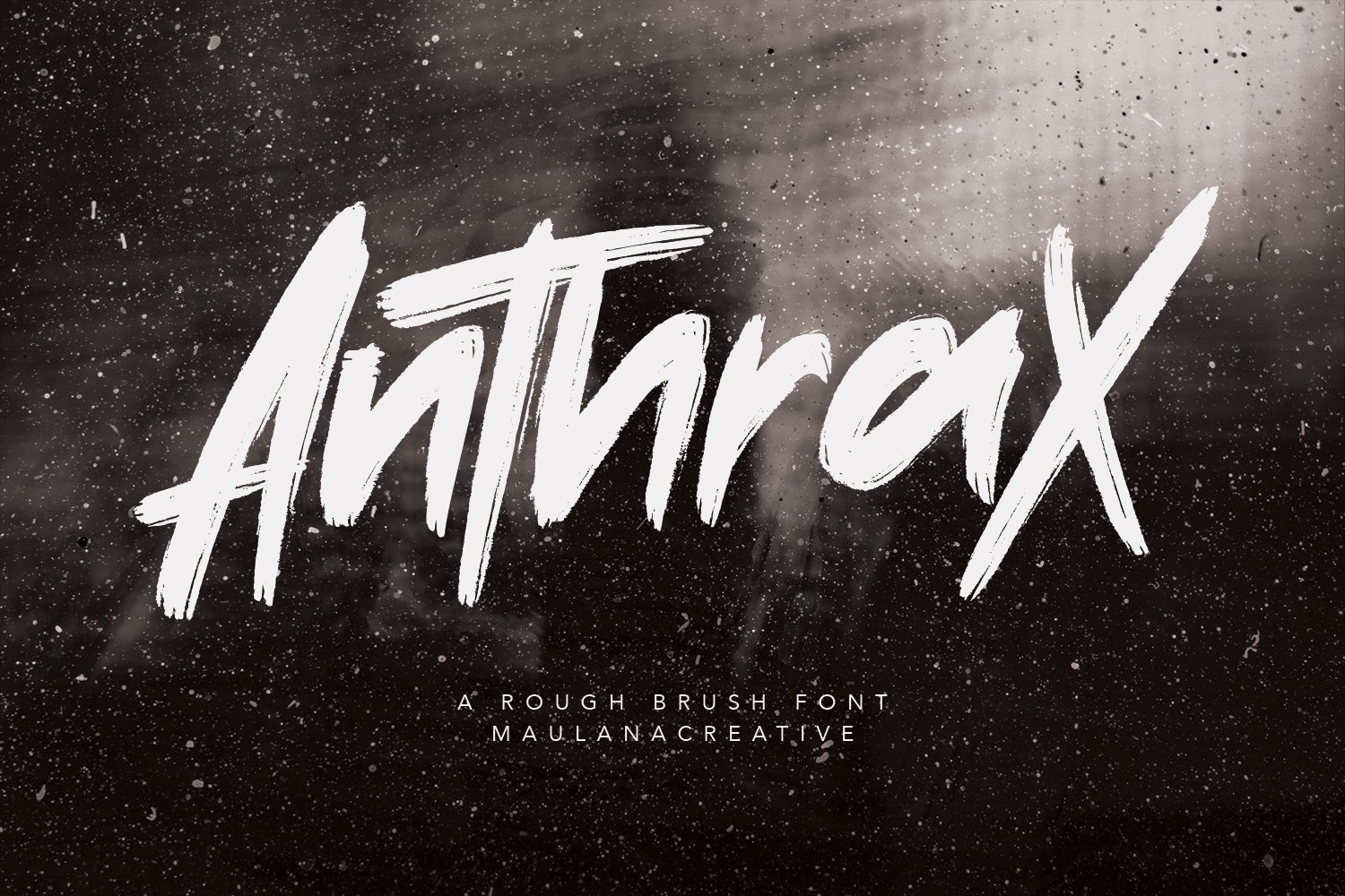 手写毛笔笔刷效果英文字体下载 Anthrax Rough Brush Handmade Typeface_img_2