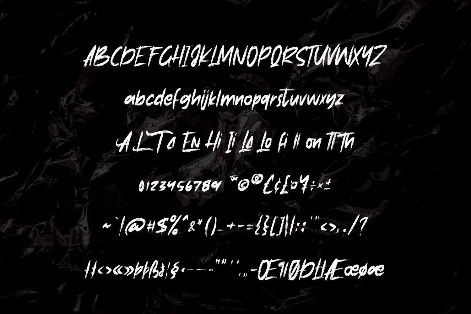 手写毛笔笔刷效果英文字体下载 Anthrax Rough Brush Handmade Typeface_img_2