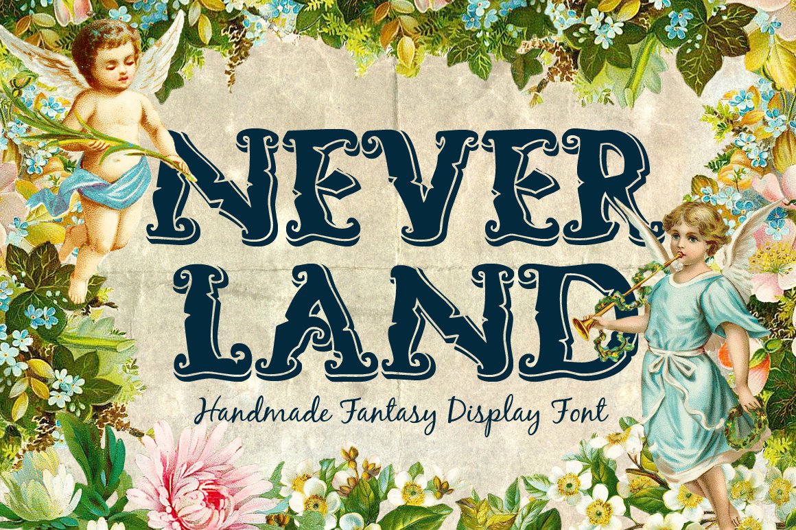 史诗般电影标题梦幻岛手写英文字体下载 Neverland Handmade Font_img_2