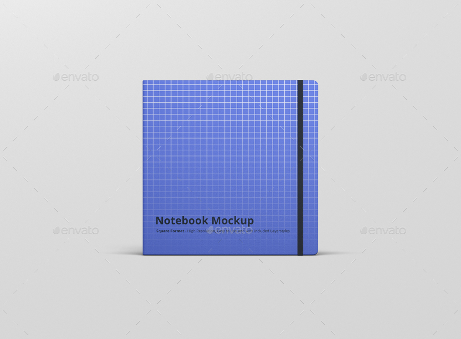 8款正方形笔记本设计展示样机模板 Notebook Mockup Square Format_img_2