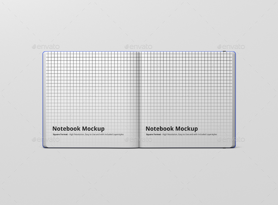 8款正方形笔记本设计展示样机模板 Notebook Mockup Square Format_img_2