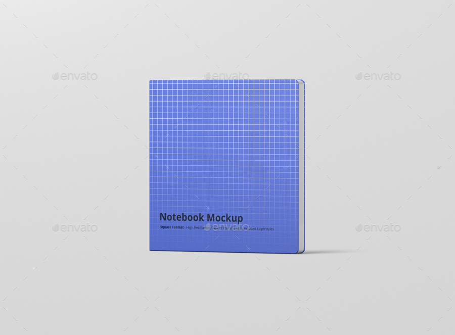 8款正方形笔记本设计展示样机模板 Notebook Mockup Square Format_img_2