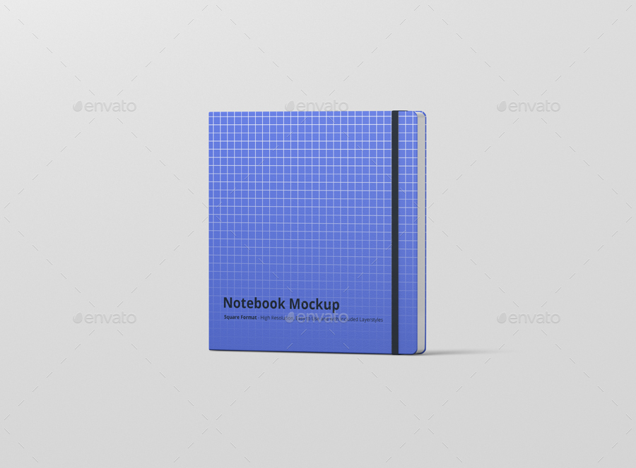 8款正方形笔记本设计展示样机模板 Notebook Mockup Square Format_img_2