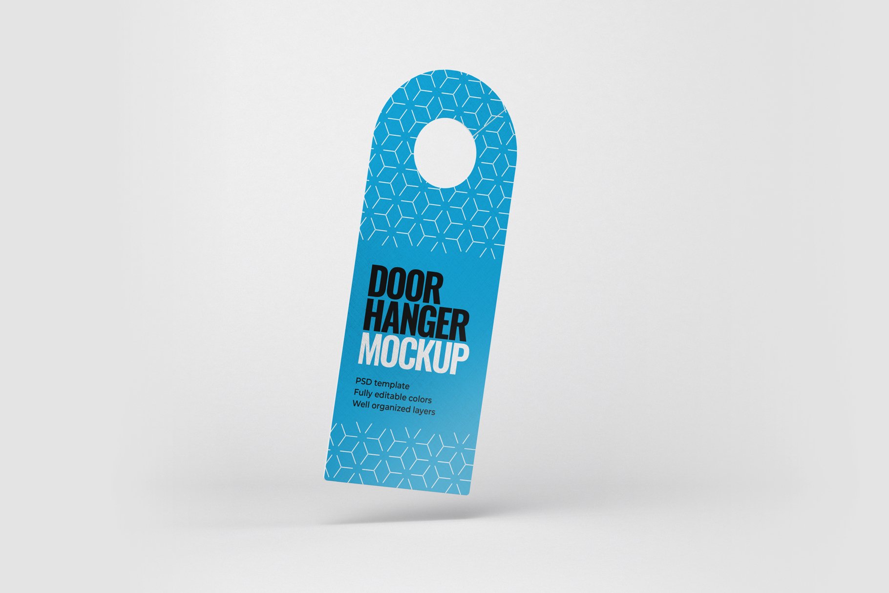 酒店门把手吊牌设计展示样机模板 Door Hanger Mockup Set_img_2