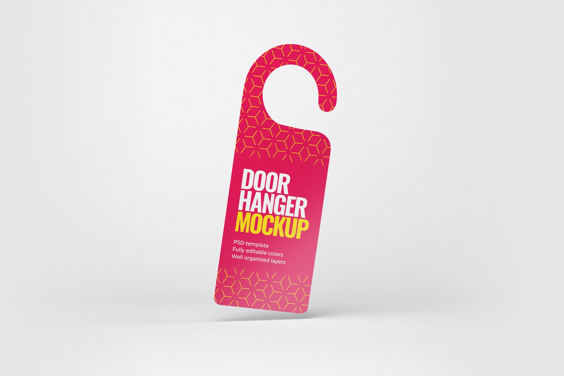 酒店门把手吊牌设计展示样机模板 Door Hanger Mockup Set_img_2