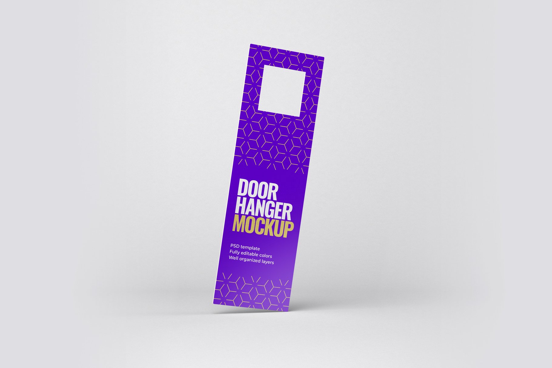 酒店门把手吊牌设计展示样机模板 Door Hanger Mockup Set_img_2