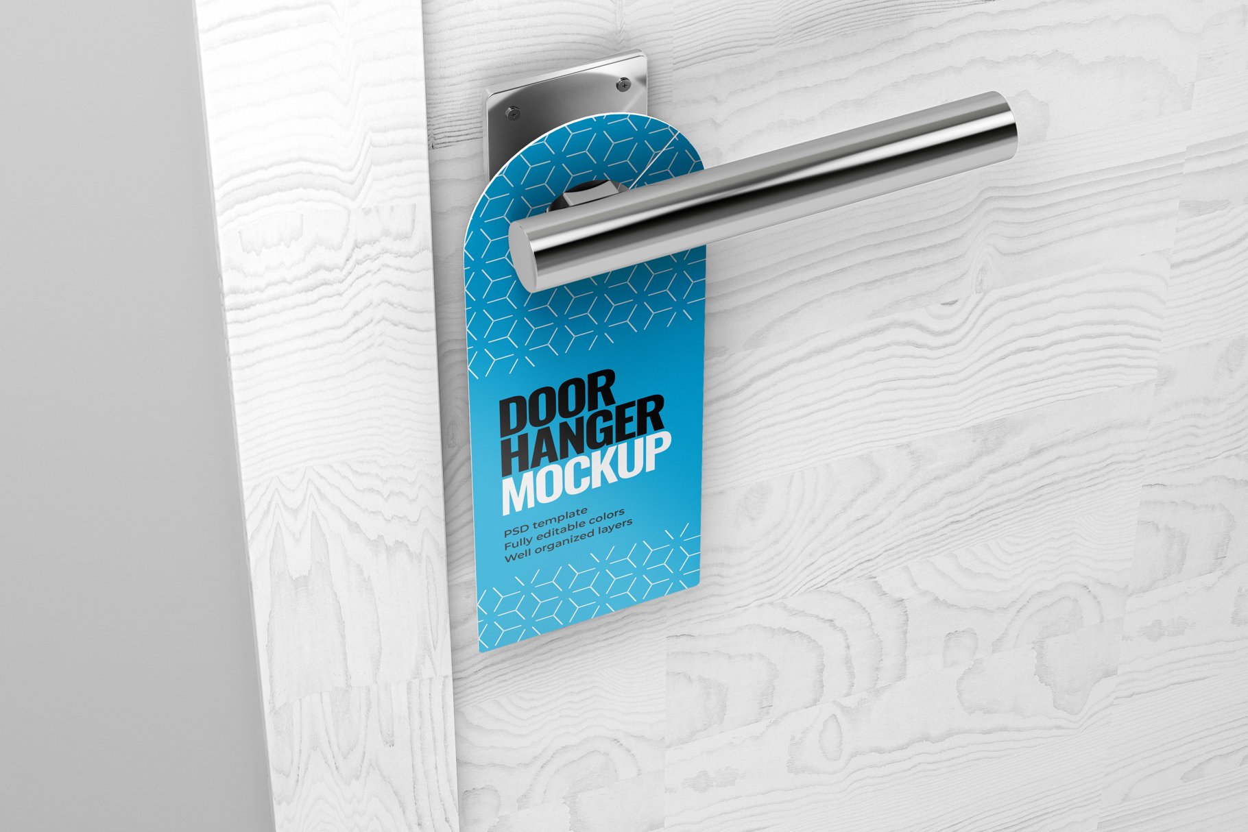 酒店门把手吊牌设计展示样机模板 Door Hanger Mockup Set_img_2