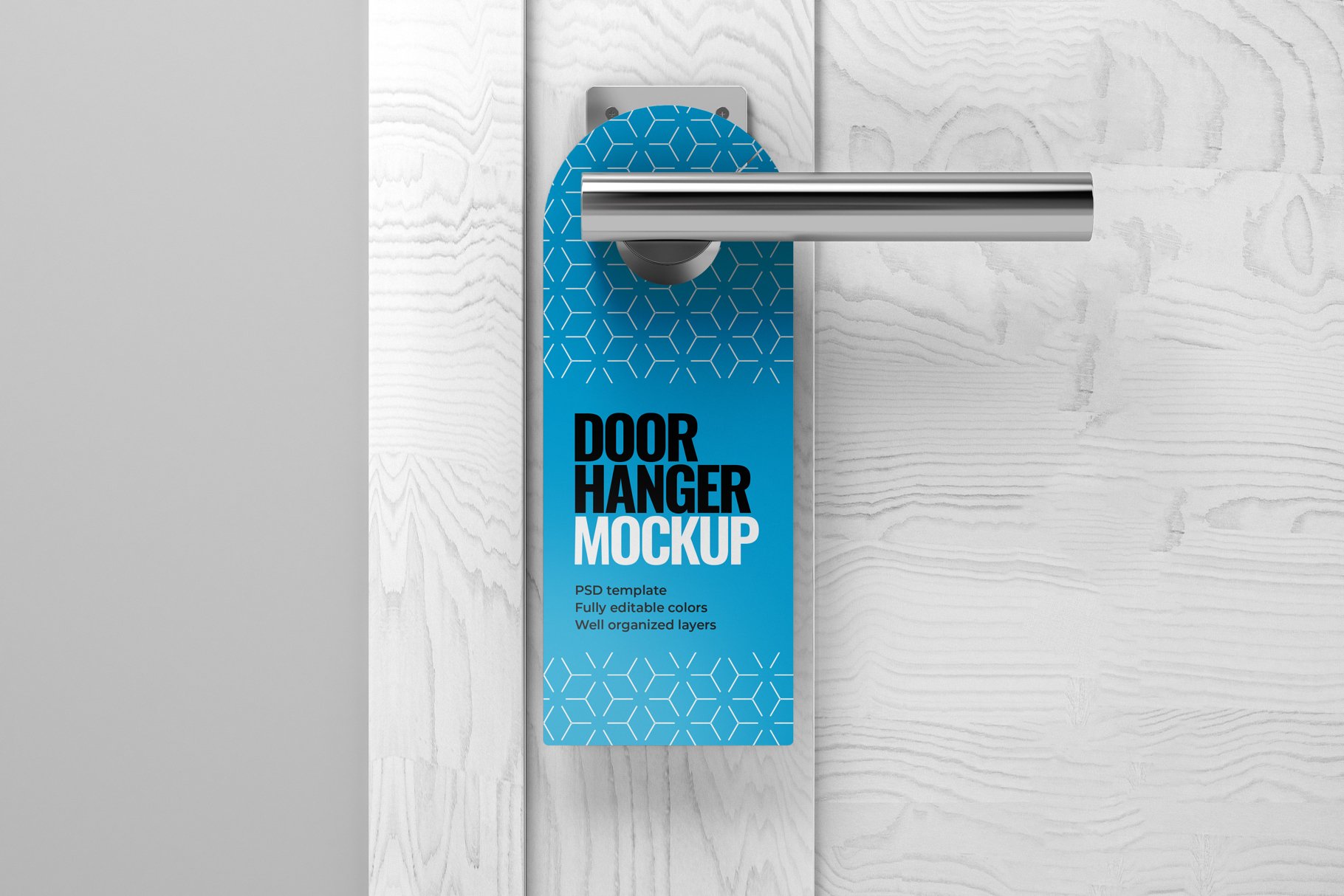 酒店门把手吊牌设计展示样机模板 Door Hanger Mockup Set_img_2