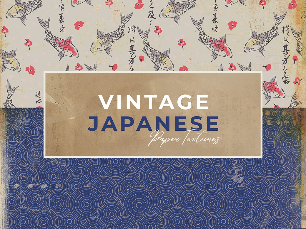 12款高清复古日式风格纸张纹理图片素材 Vintage Japanese Paper Textures_img_2