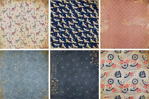 12款高清复古日式风格纸张纹理图片素材 Vintage Japanese Paper Textures_img_2