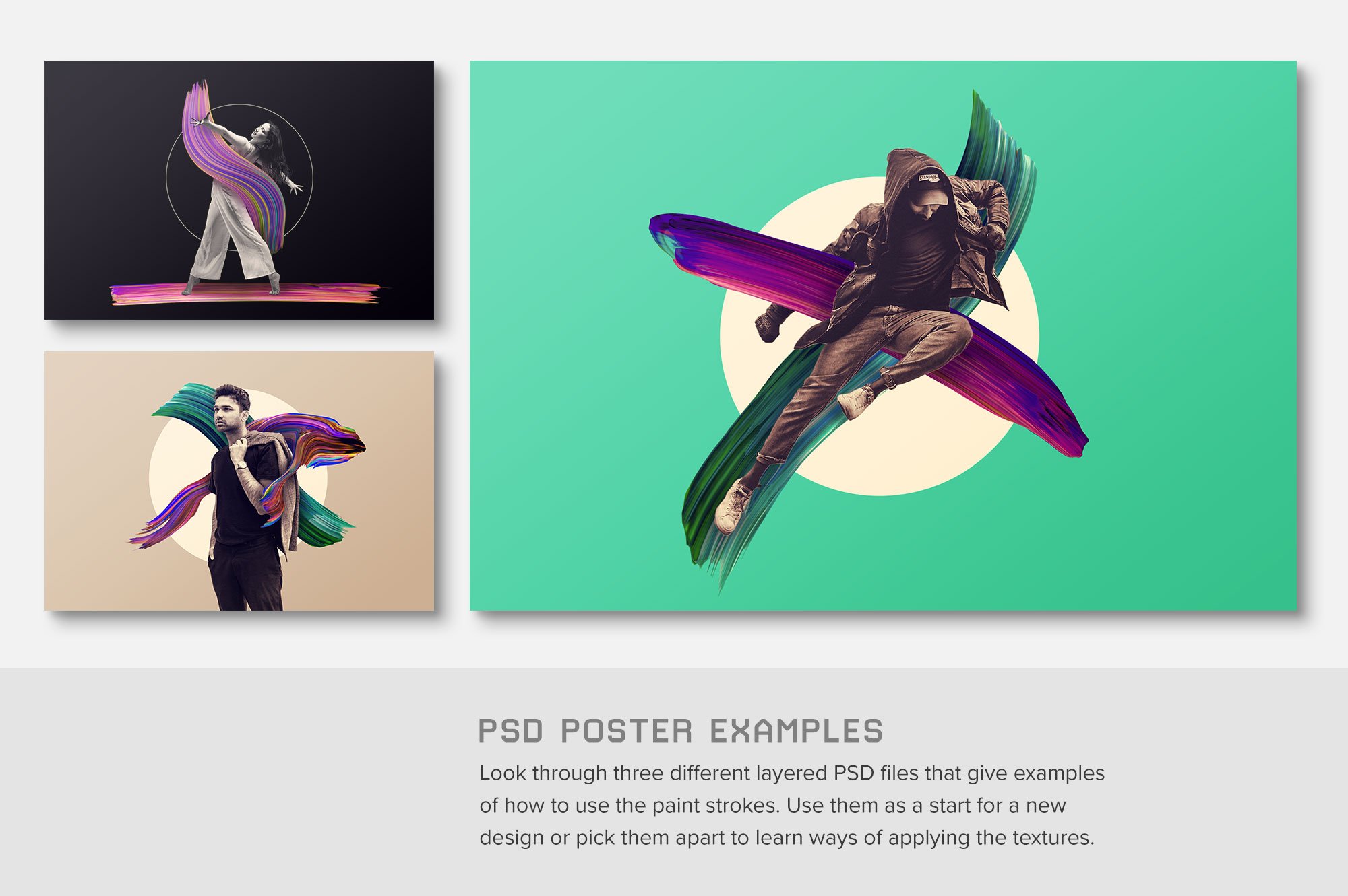 创意炫彩绘画颜料丙烯酸笔刷海报主视觉广告设计PS素材 Vibrant Paint Strokes Vol. 2_img_2