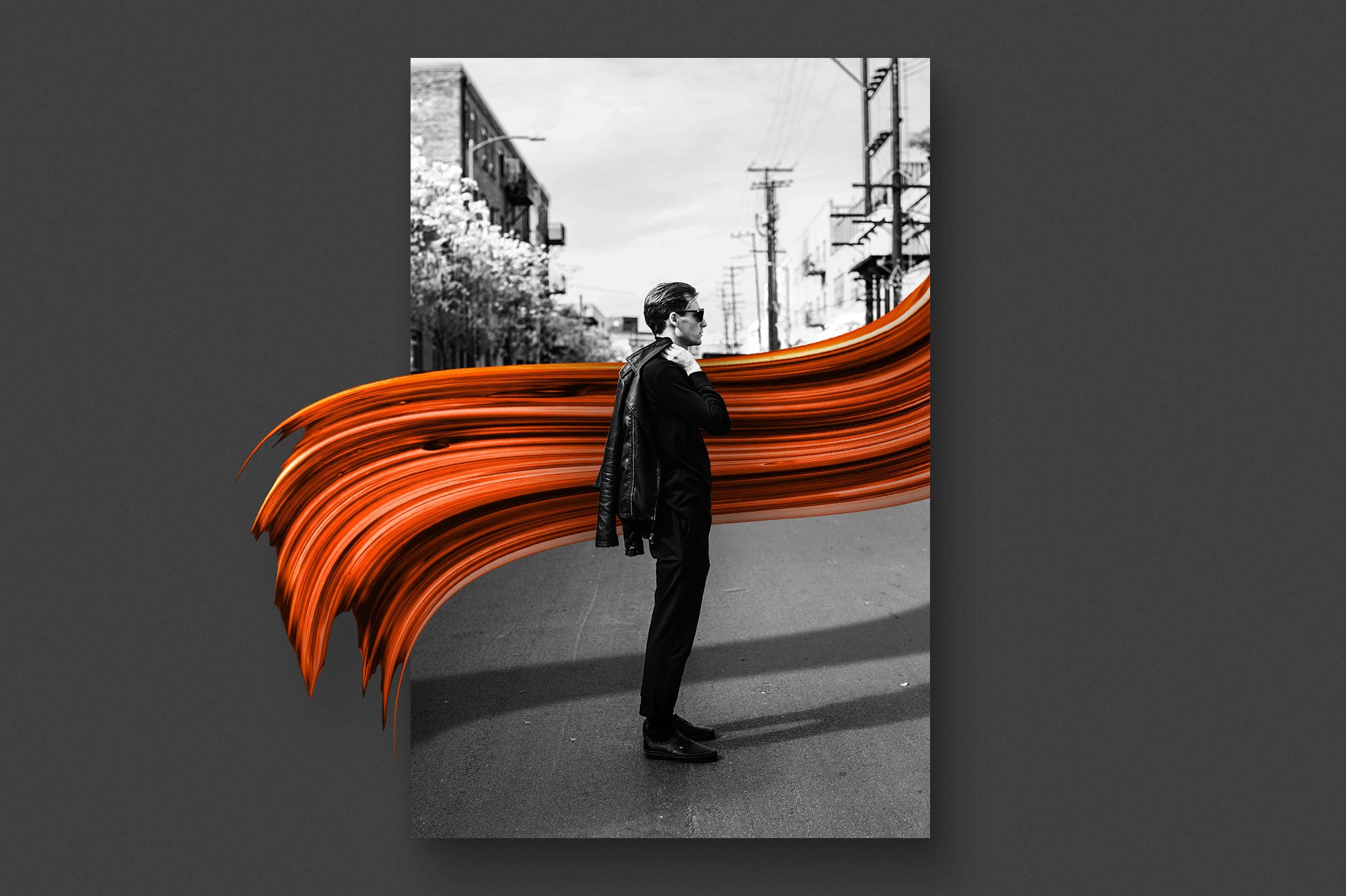 创意炫彩绘画颜料笔刷海报主视觉广告设计PS素材 Vibrant Paint Strokes_img_2