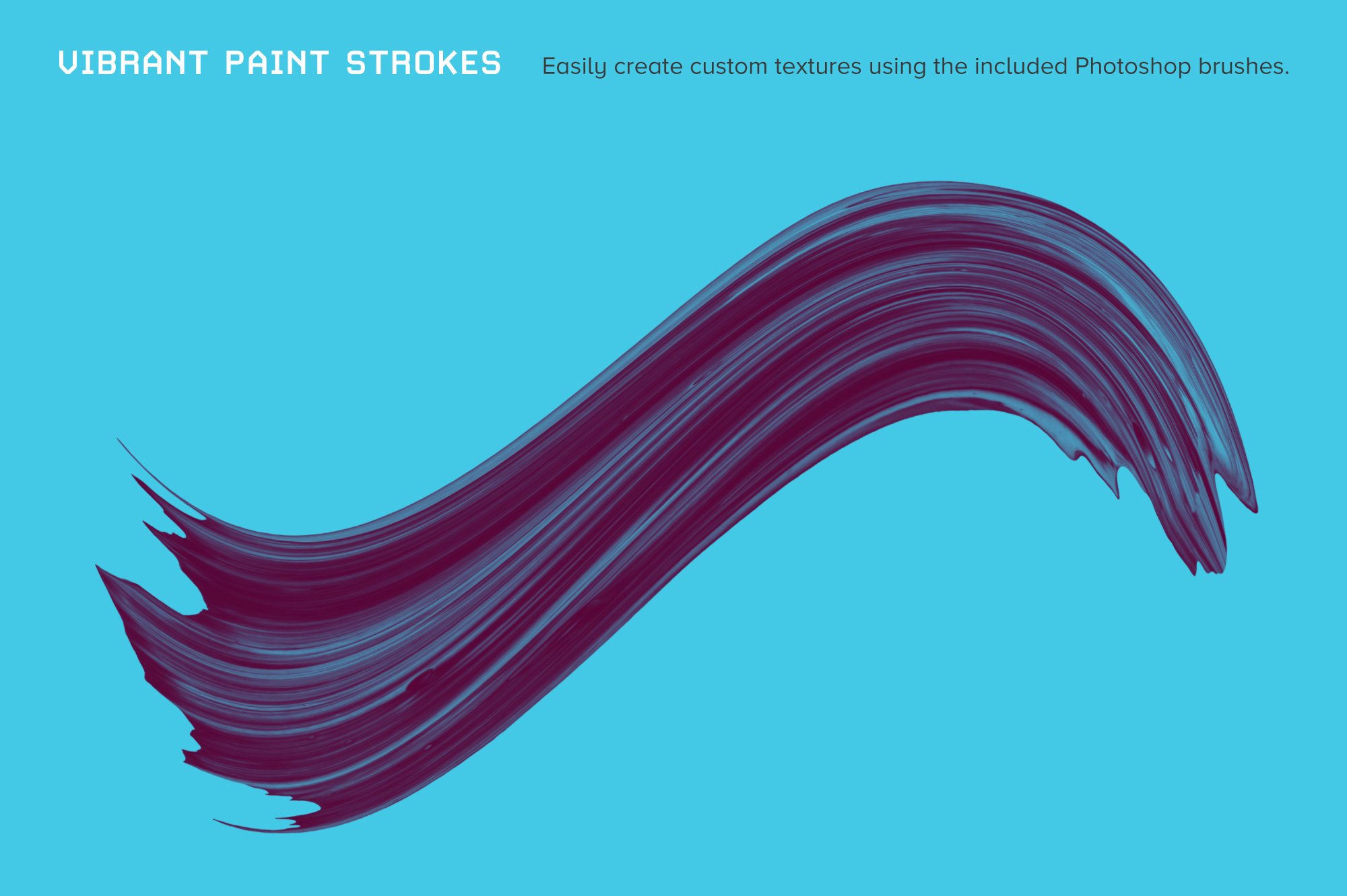 创意炫彩绘画颜料笔刷海报主视觉广告设计PS素材 Vibrant Paint Strokes_img_2