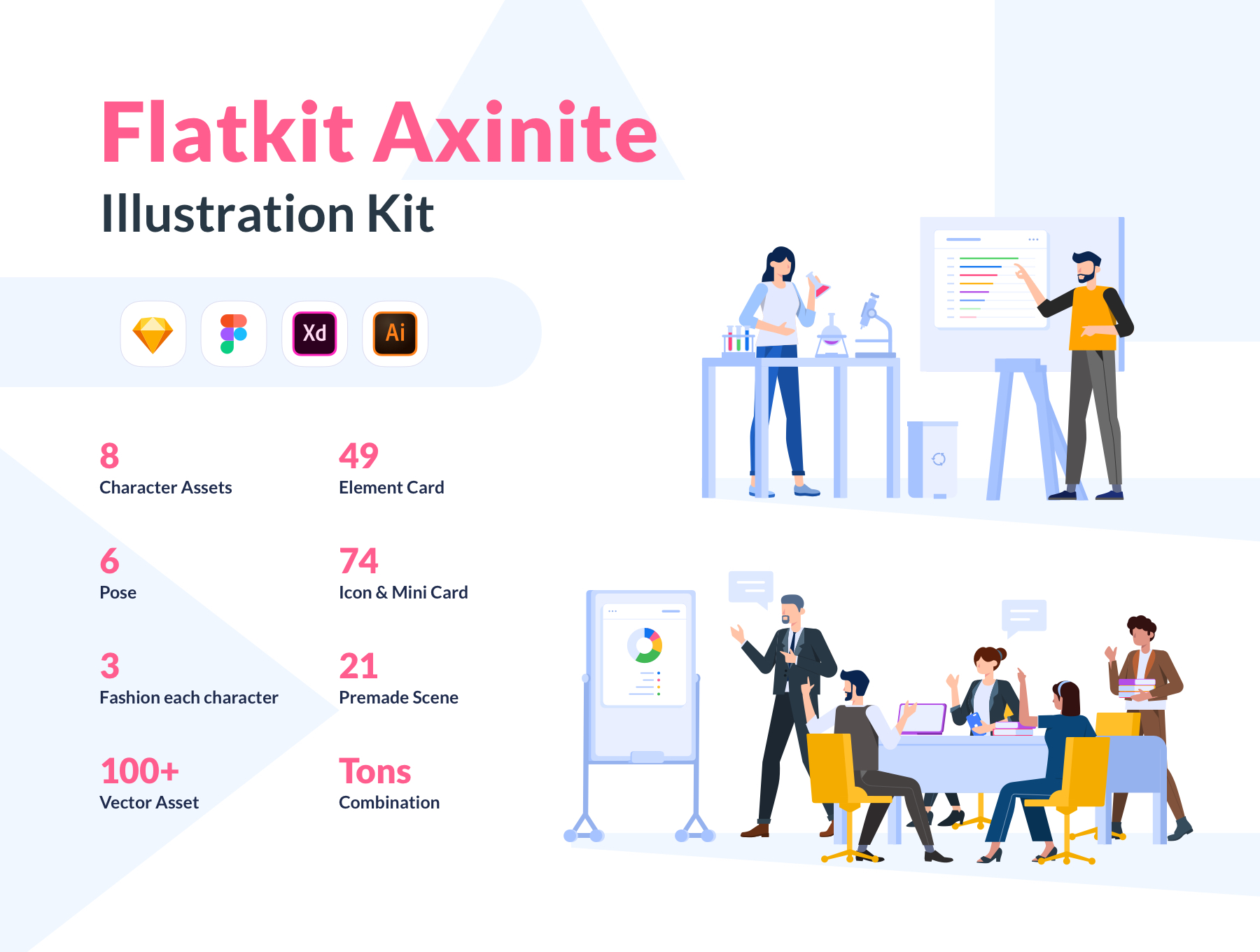 网页&应用程序设计矢量插画素材 Axinite Illustration Kit_img_2