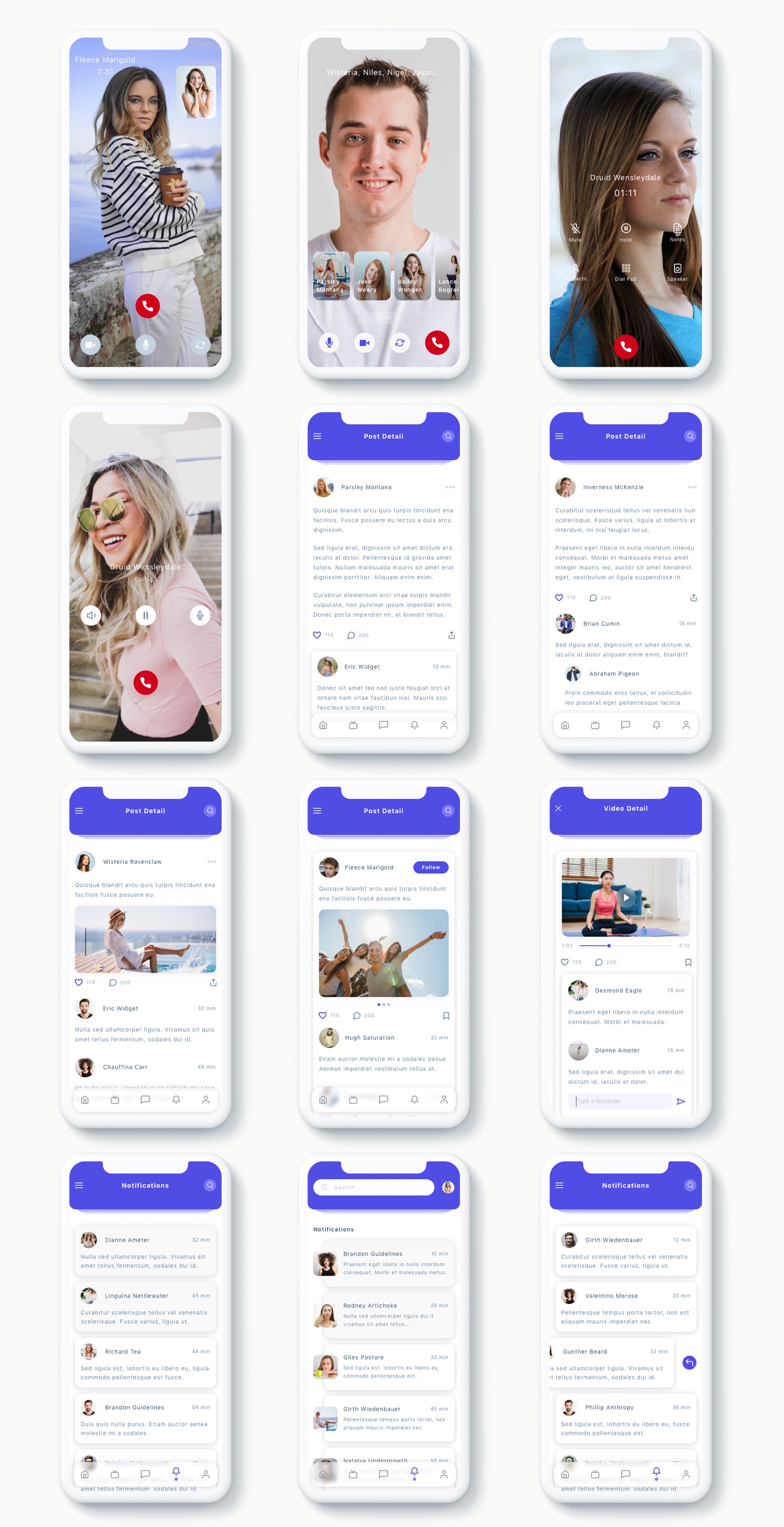 交友社交APP应用界面社交UI套件 Susen - Social Network App UI Kit_img_2