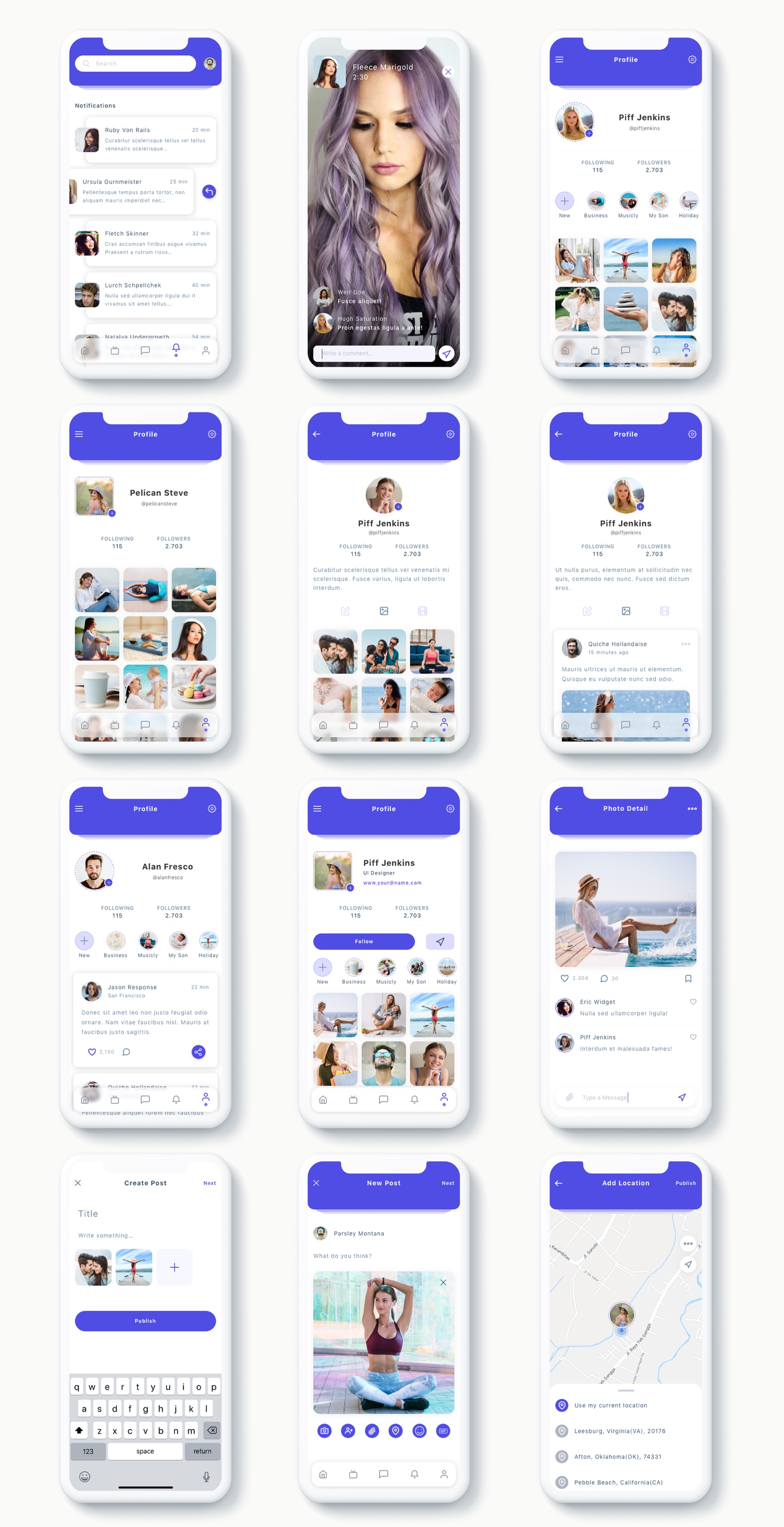 交友社交APP应用界面社交UI套件 Susen - Social Network App UI Kit_img_2