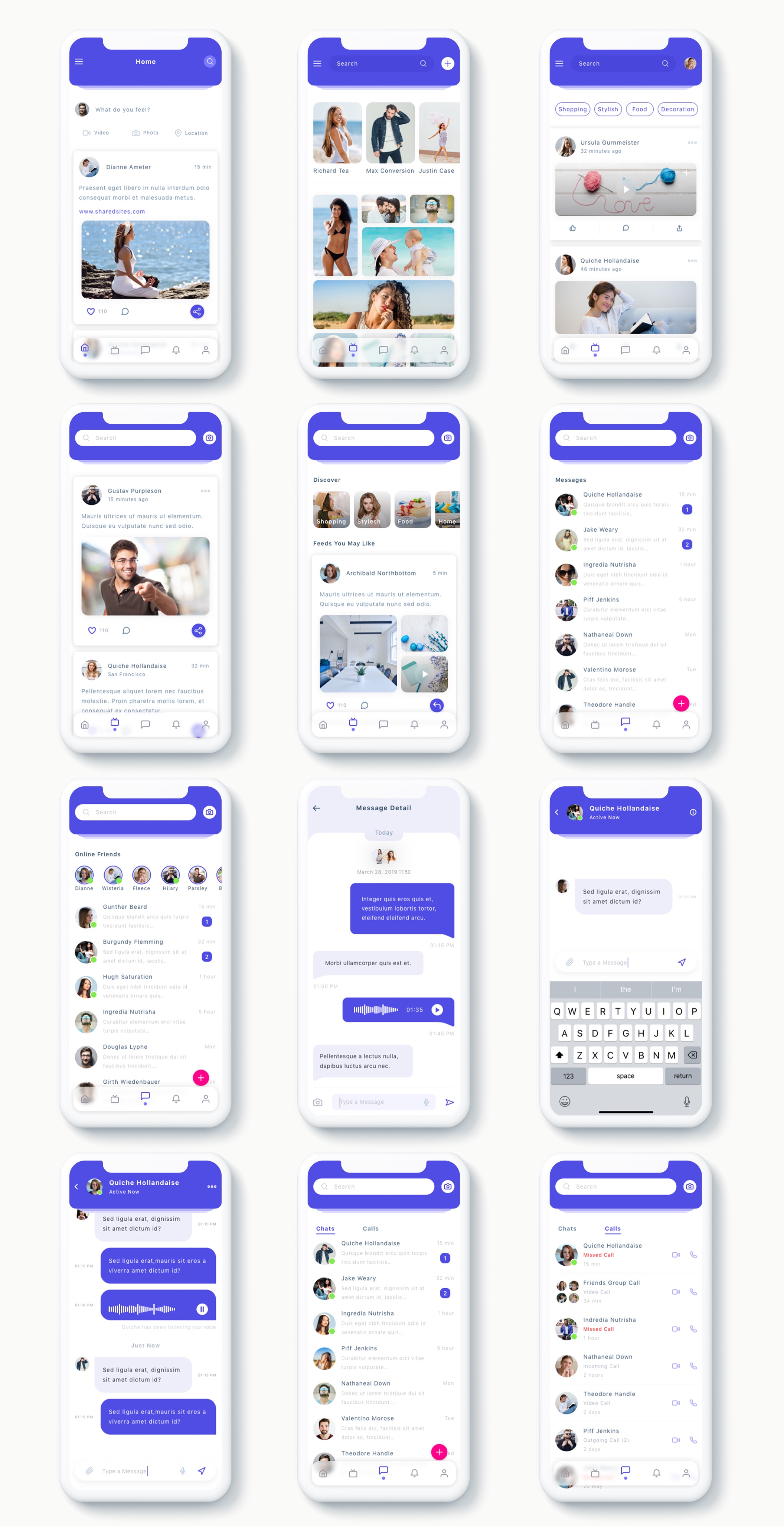 交友社交APP应用界面社交UI套件 Susen - Social Network App UI Kit_img_2