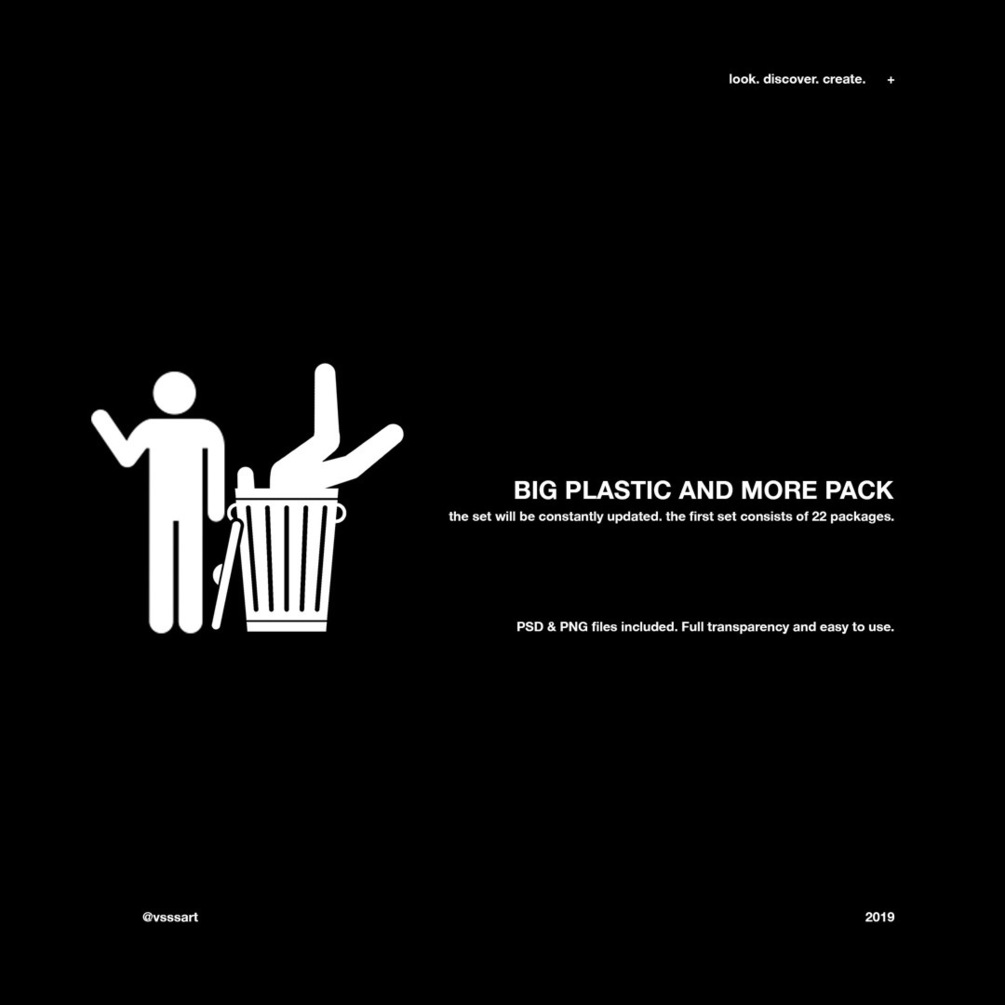 22款高清潮流褶皱塑料包装袋PNG免扣图片素材 VSSSART- Greta Plastic Bags Pack_img_2