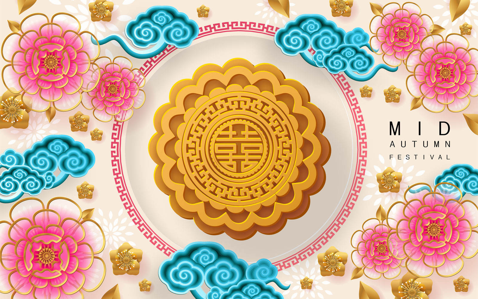 38款中国风中秋节主视觉海报插画AI广告设计素材源文件 Mid Autumn Festival Vector Pattern_img_2