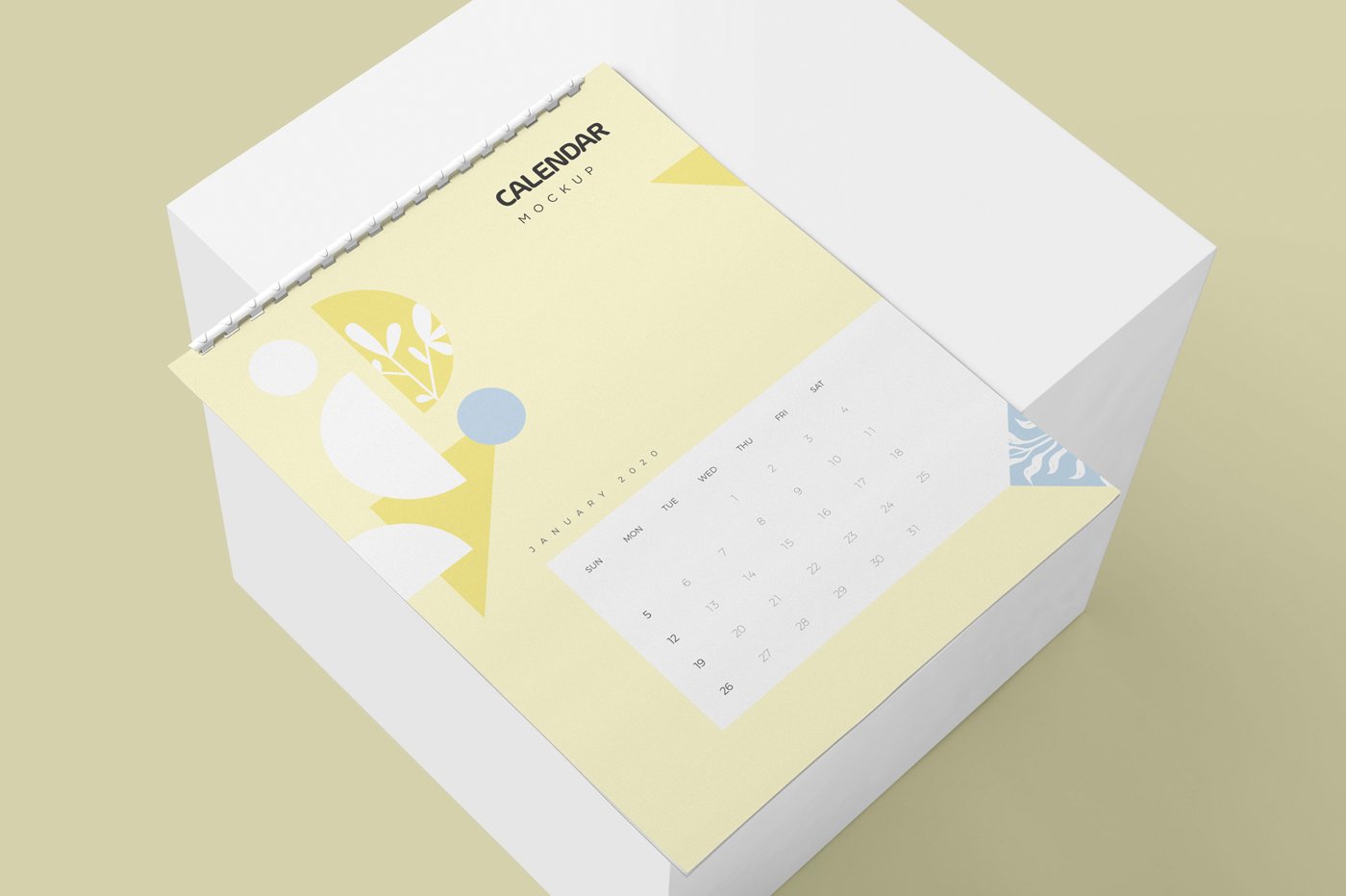 竖版挂历设计展示样机模板 Vertical Wall Calendar Mockups_img_2