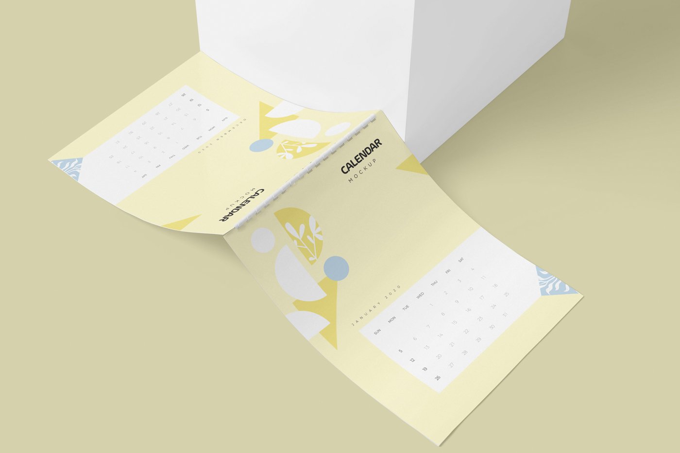 竖版挂历设计展示样机模板 Vertical Wall Calendar Mockups_img_2