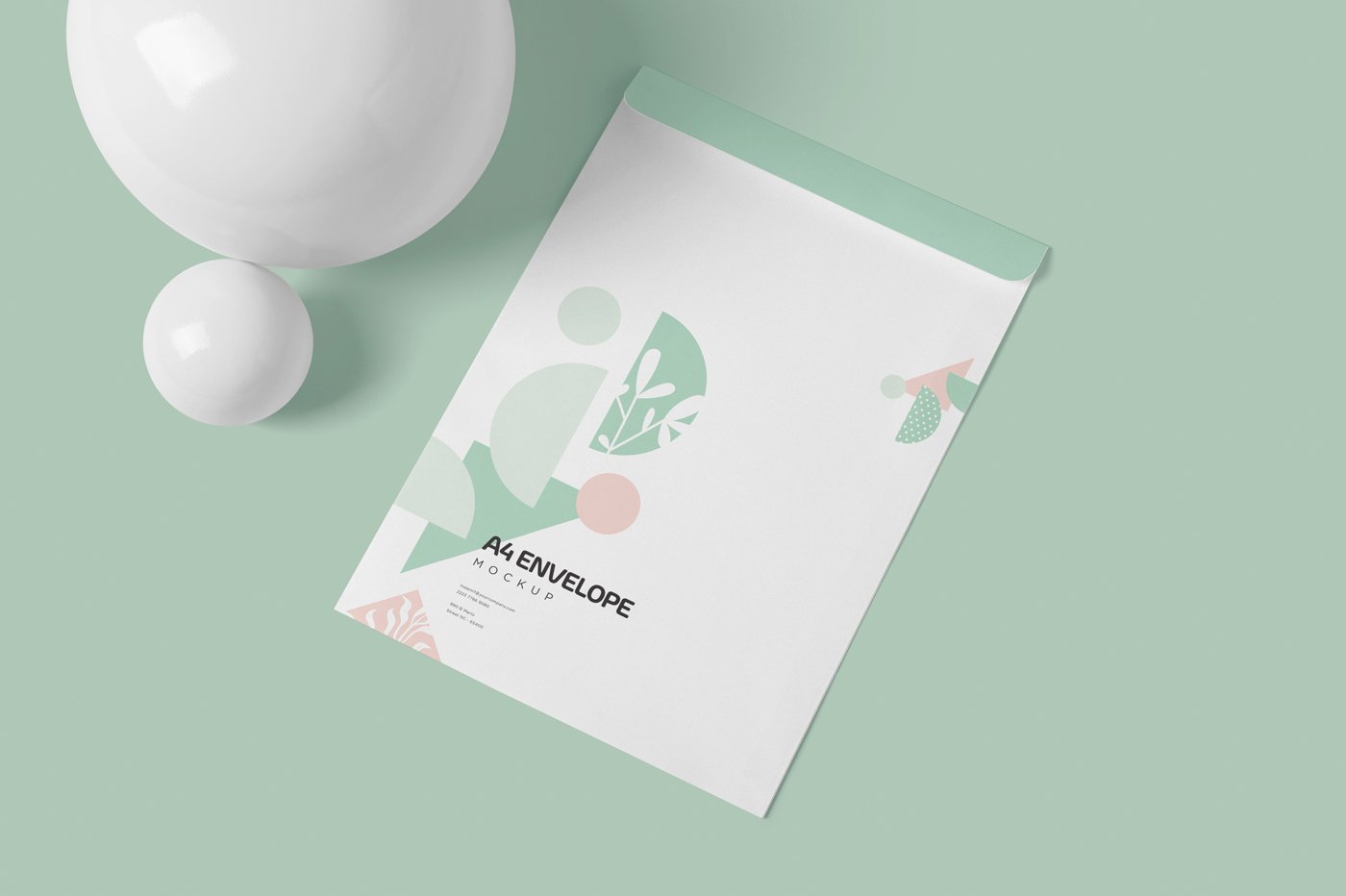 品牌VI设计A4纸信封信纸展示样机 A4 Size Paper Envelope Mockups_img_2