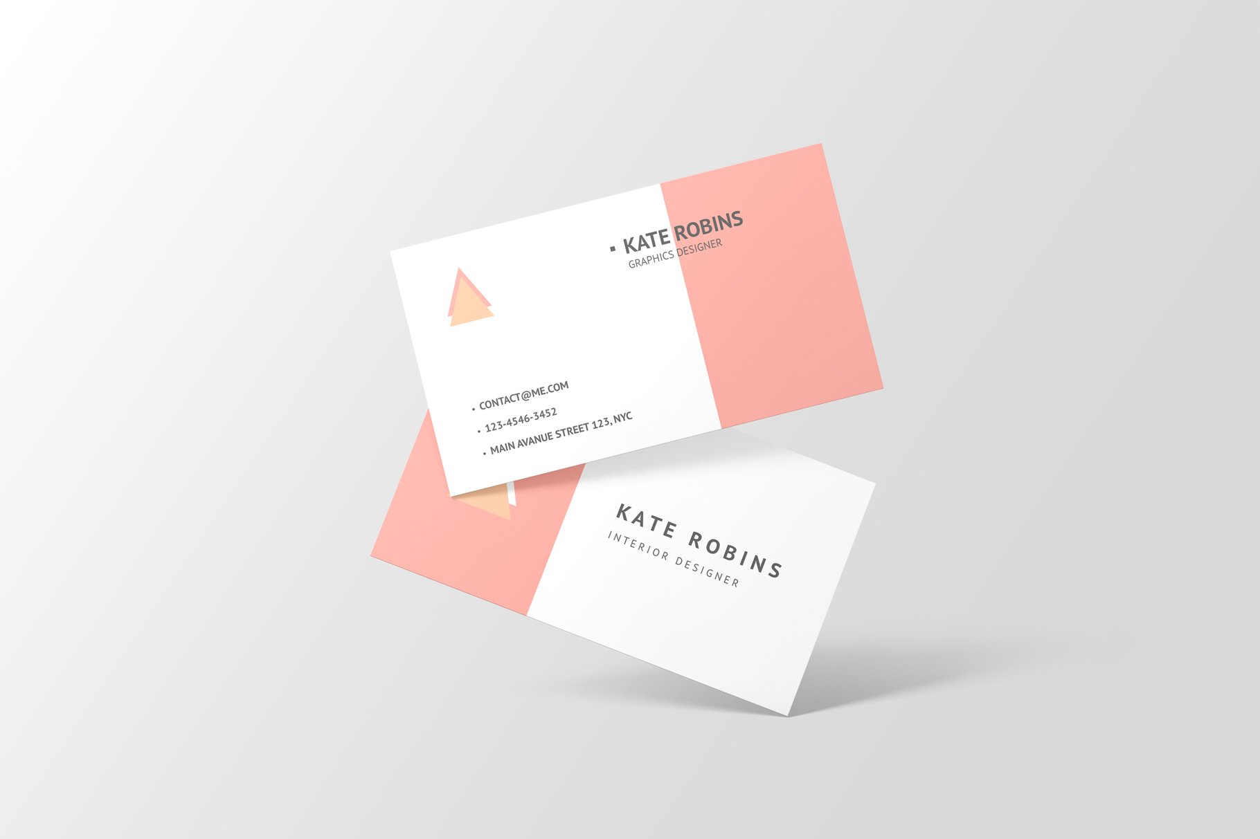 14款横版商务名片卡片设计展示样机模板 Landscape Business Card Mockup_img_2