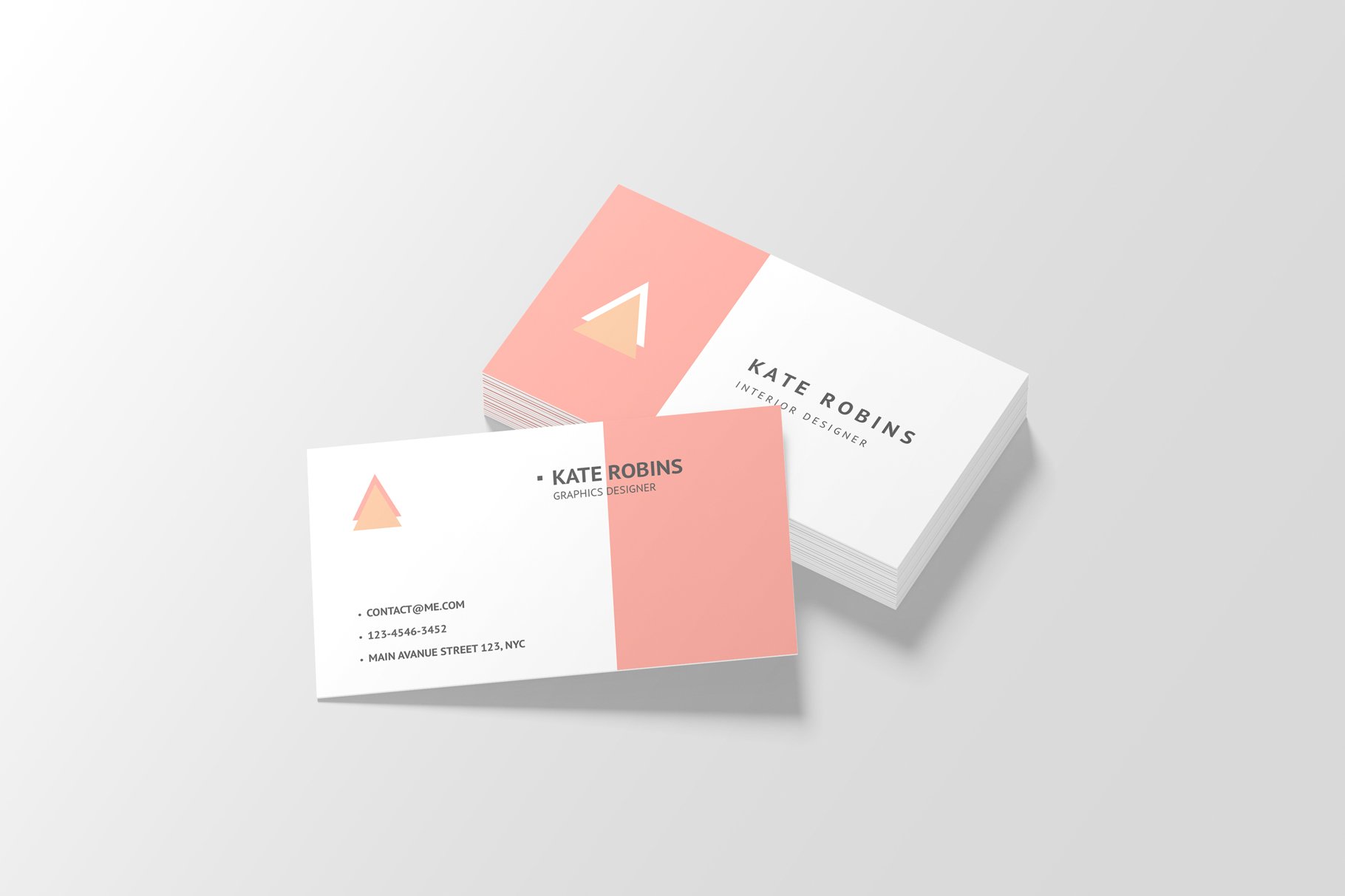 14款横版商务名片卡片设计展示样机模板 Landscape Business Card Mockup_img_2