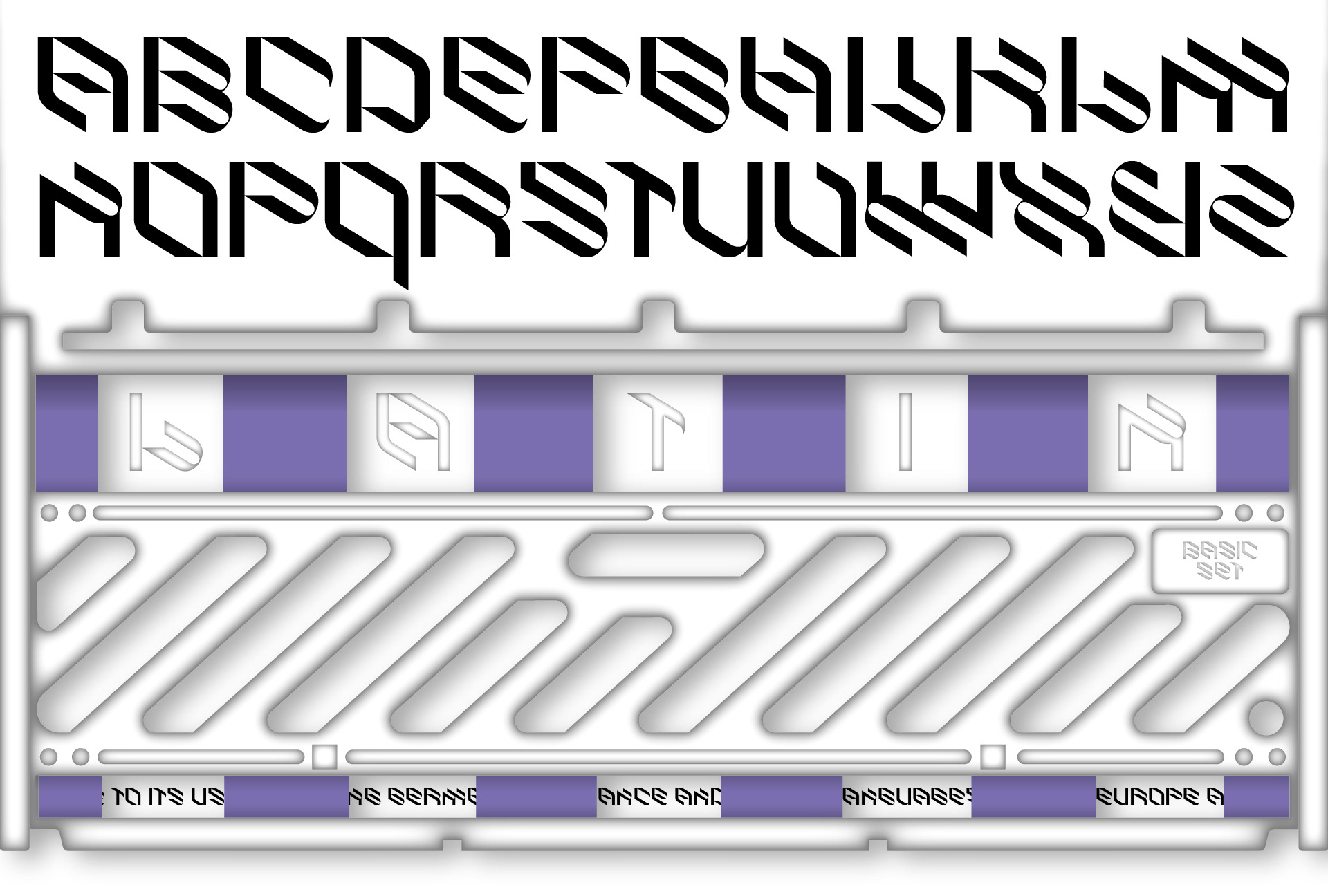 倾斜对角线英文字体下载 Eskos Typeface_img_2