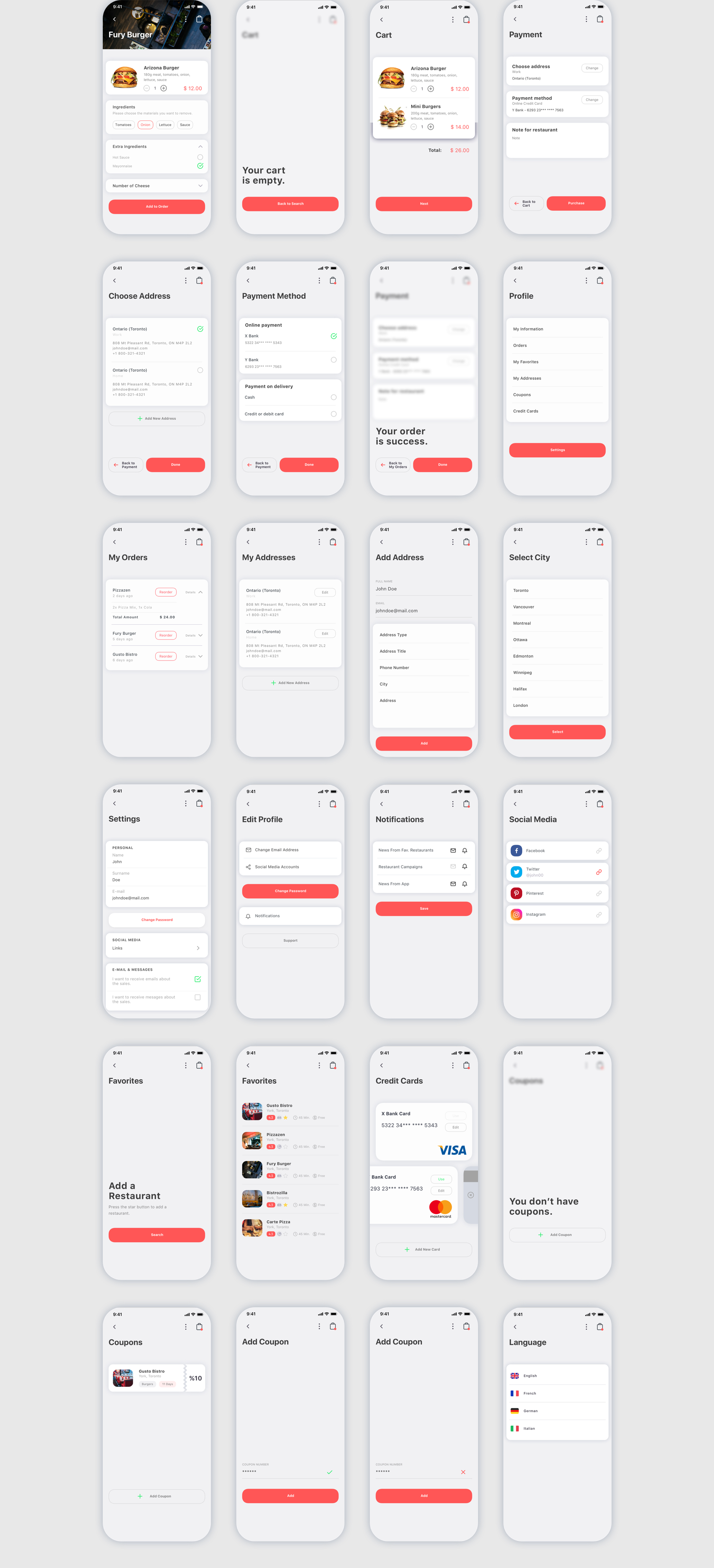 食物外卖配送应用APP设计UI套件 Spes Food Delivery App UI Kit_img_2